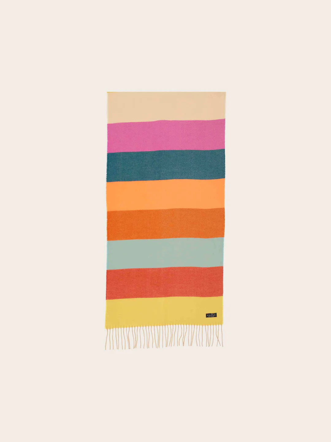 Cashmink Striped Patterned Scarf In Multicoloured