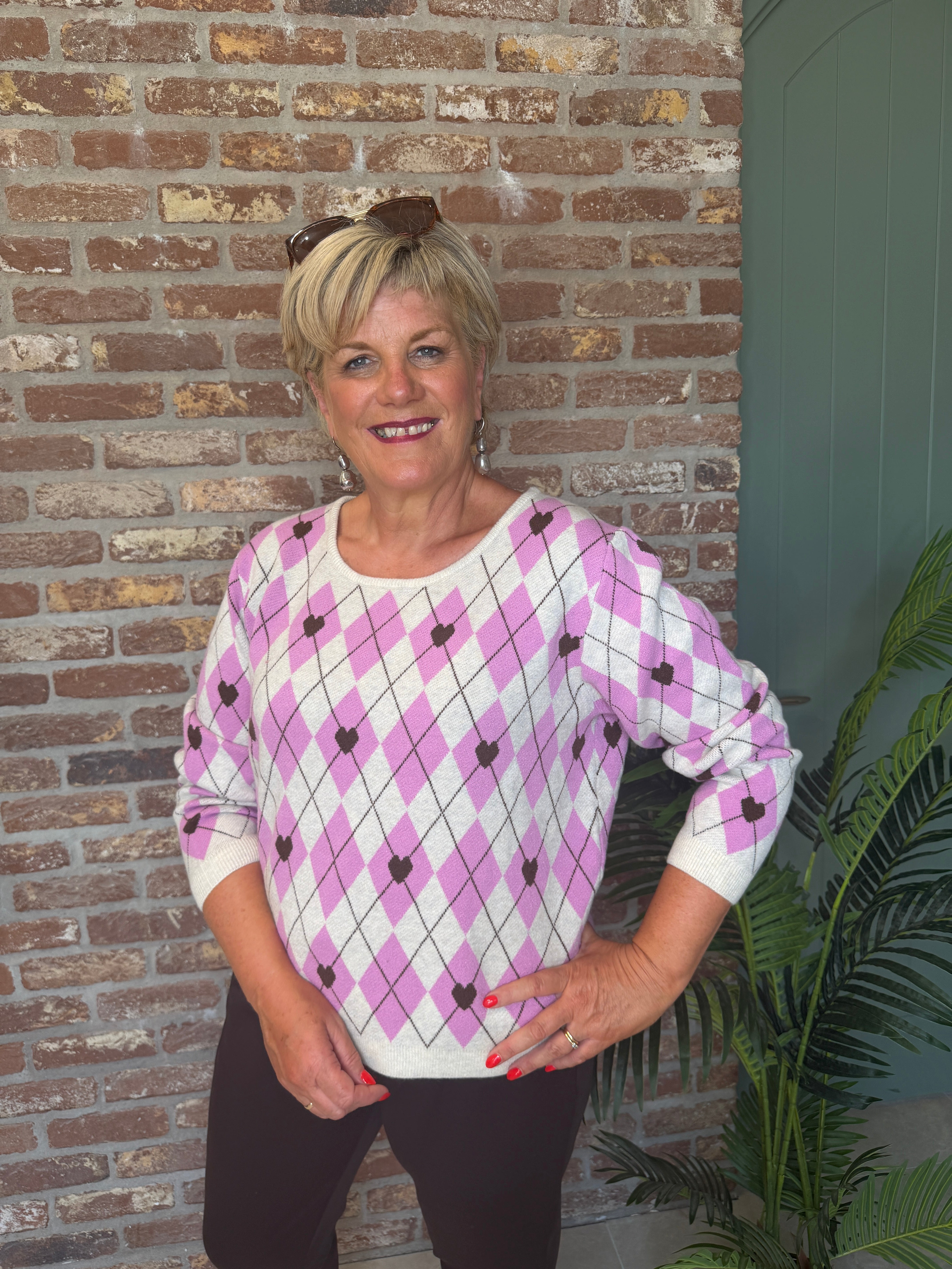 Ichi Ihbrielle Pullover In Oatmeal Melange
