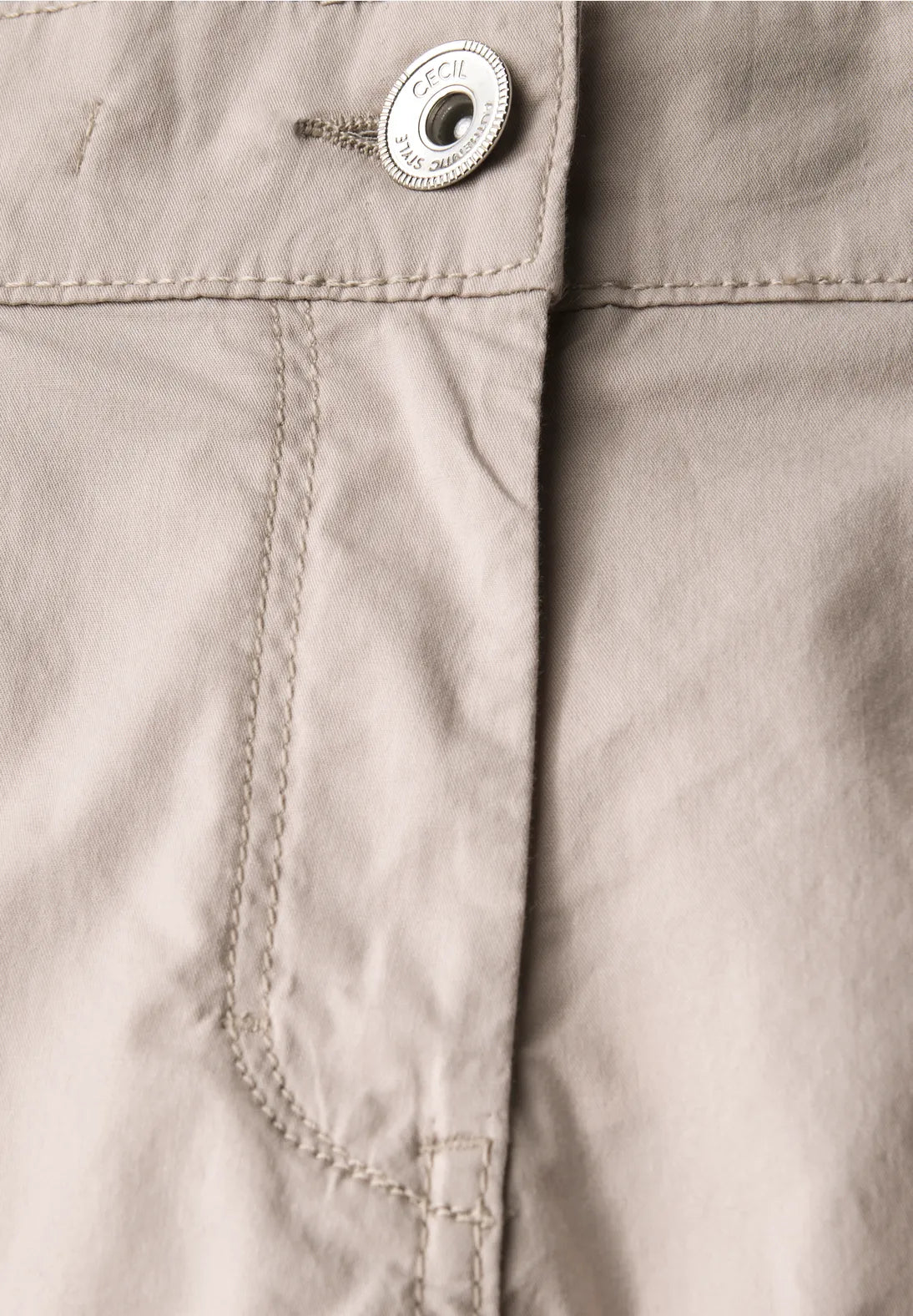 Cecil New York Cropped Trousers In Boulder Beige