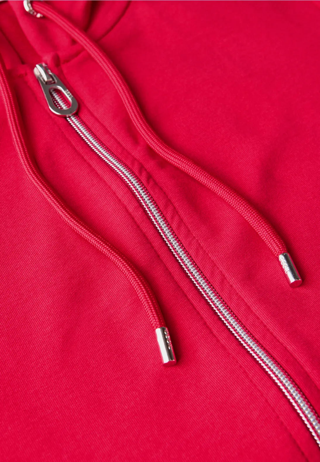 Cecil Short Sleeved Hooded Jacket In Glazed Apple Red