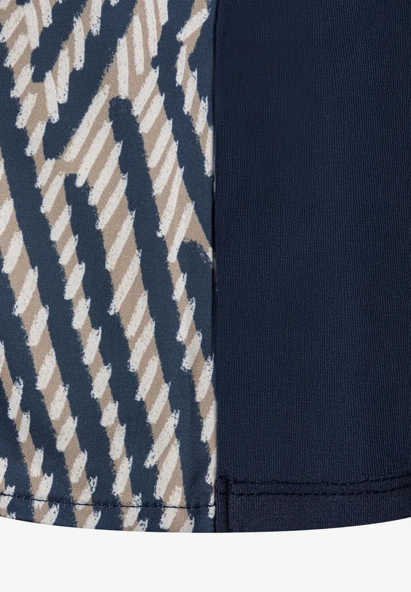 More & More Patch Strokes Blouse In Navy