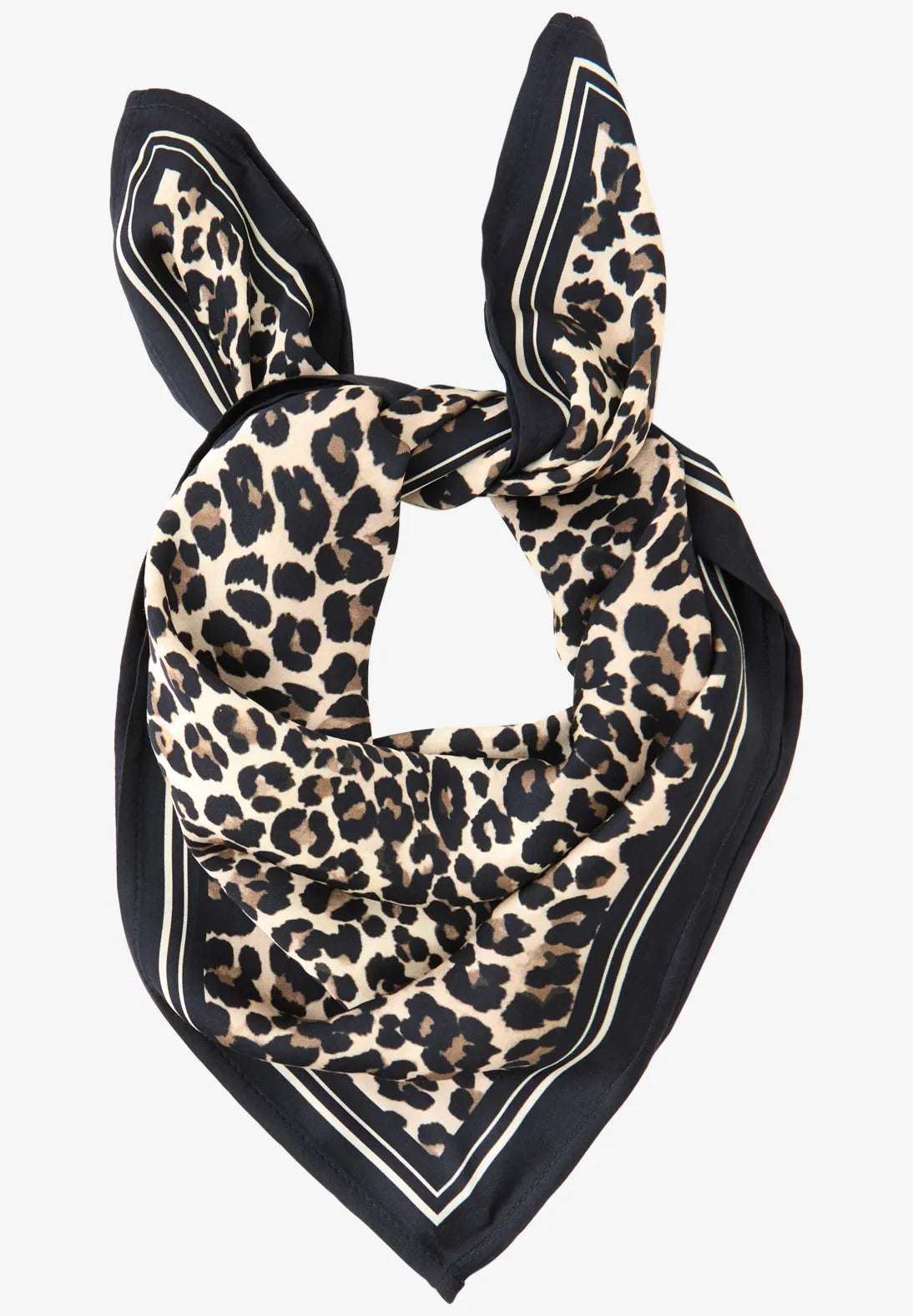 Street One Leo Satin Neck Scarf In Black