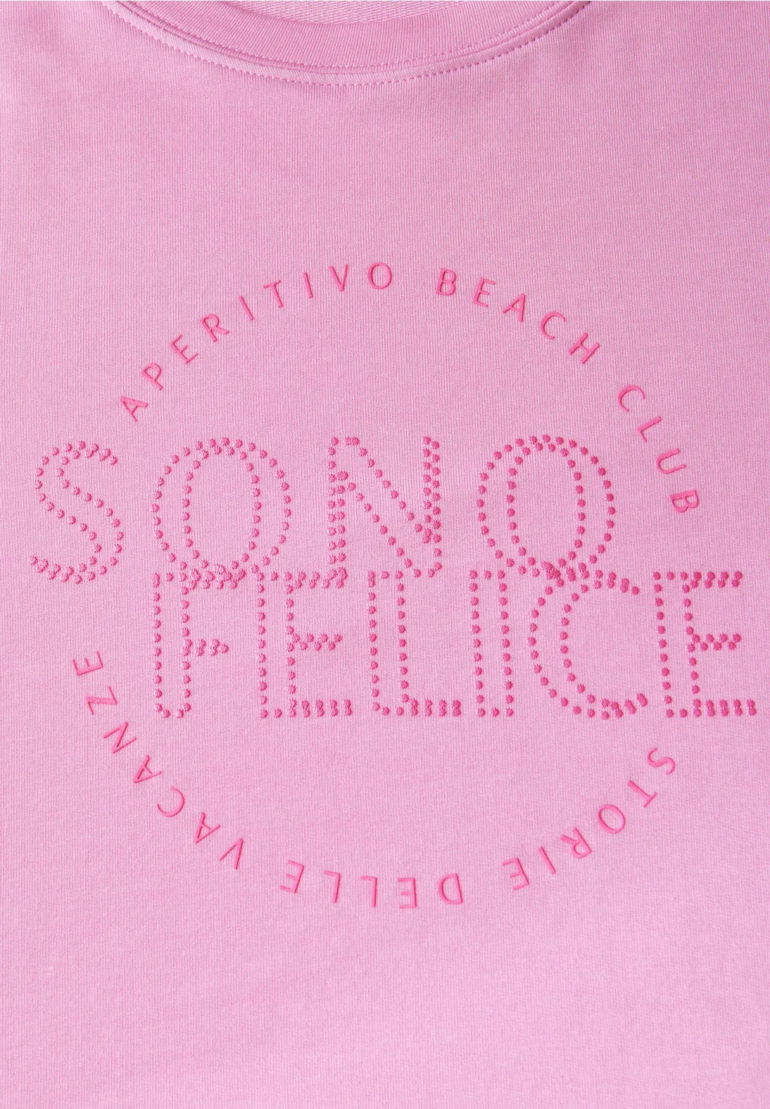 Cecil Wording Artwork Top In Cherry Blossom Pink