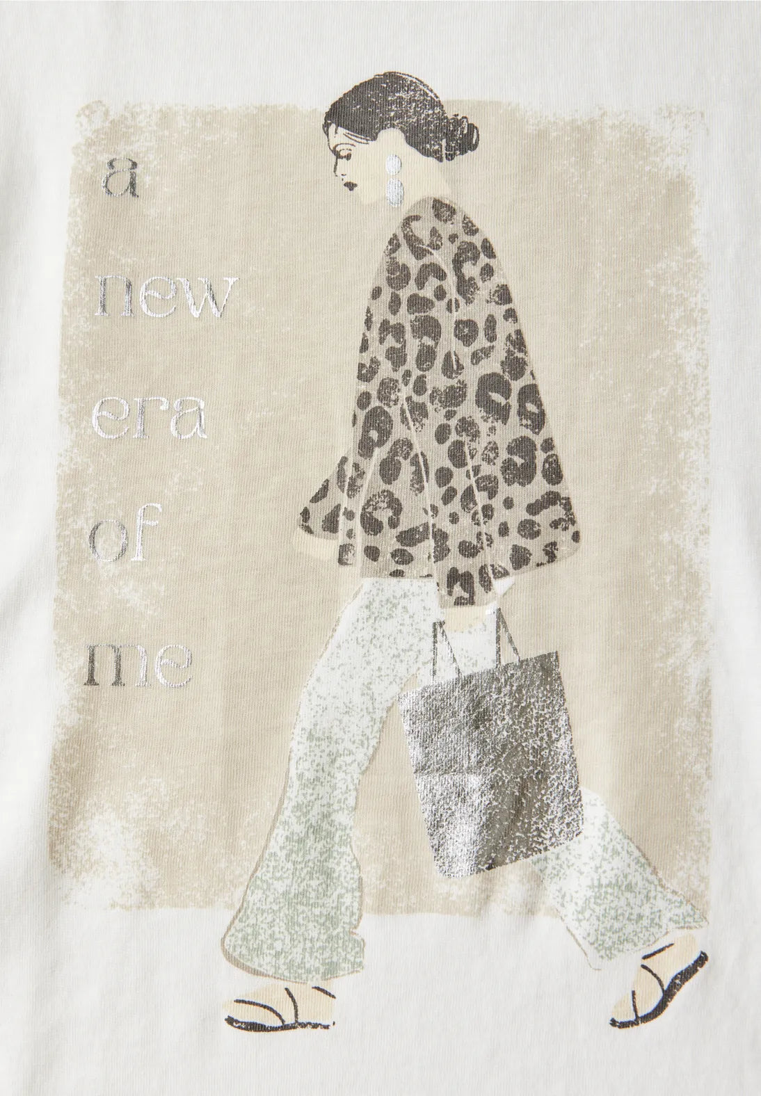 Street One Lady Print t-shirt In off white