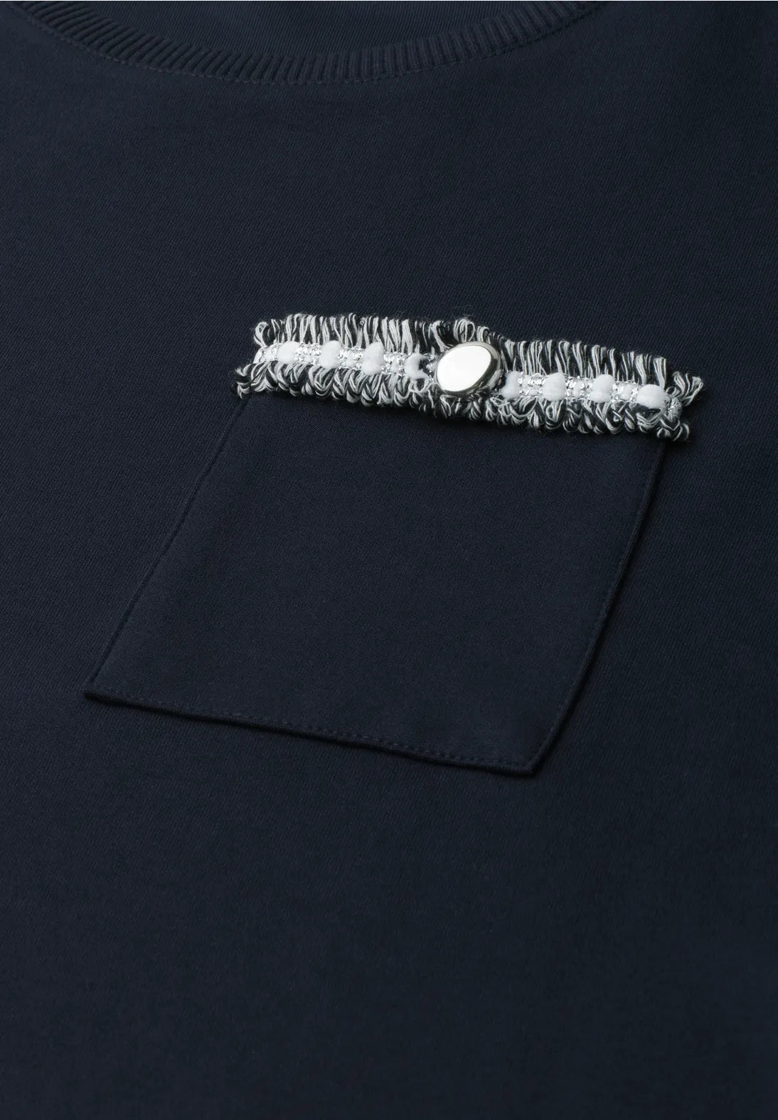 Street One t-shirt with decor in darkest blue
