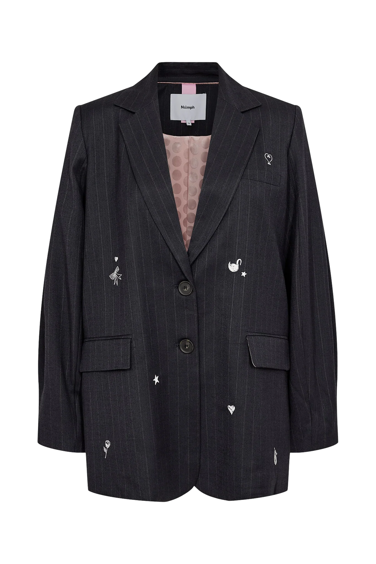 Nulouise oversized embroidery blazer in salute