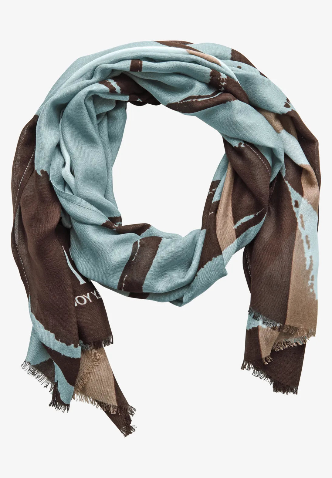 Street One Print Scarf In Arona Blue