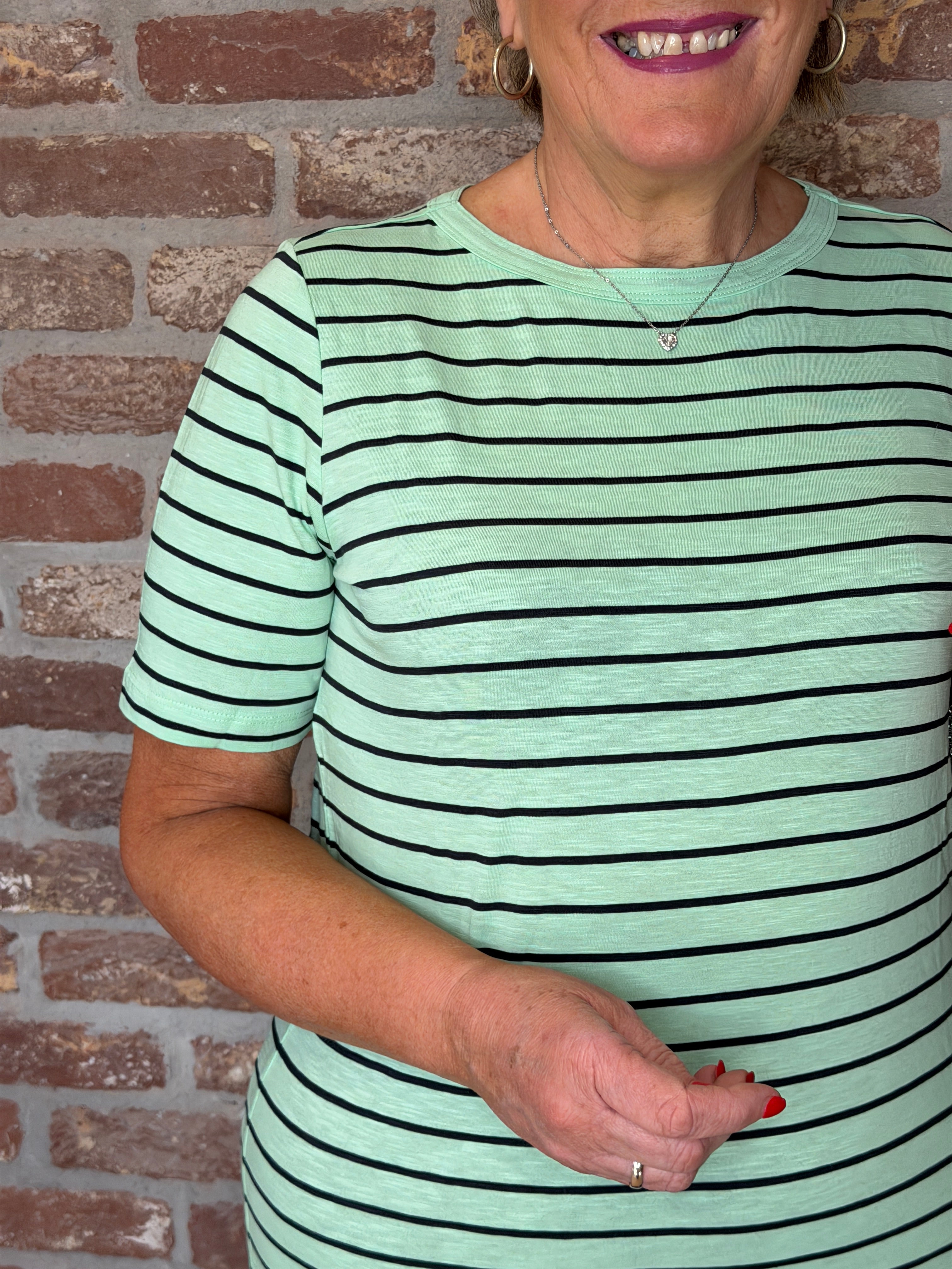 Cecil Striped T-shirt in Juicy Lime