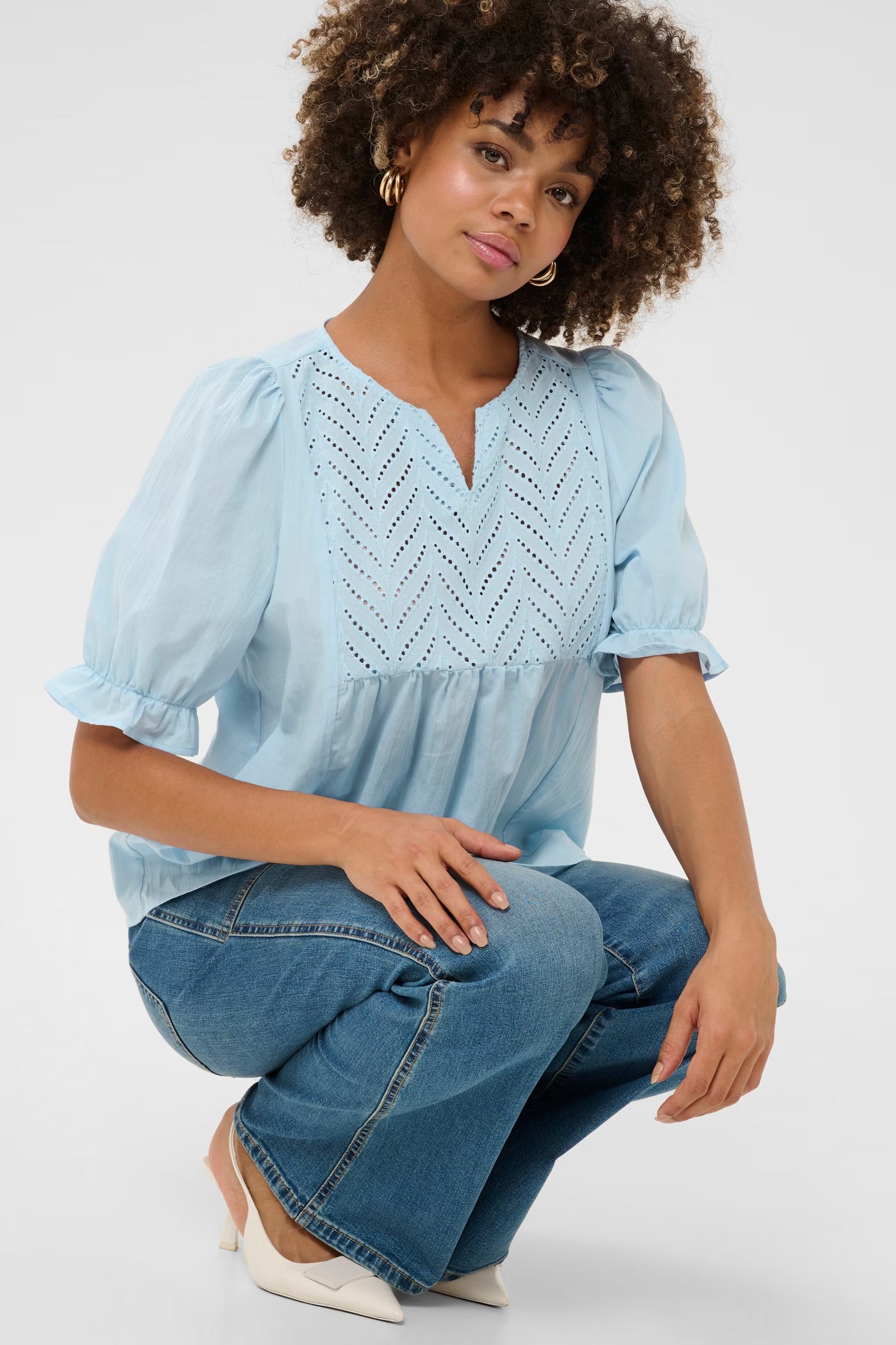 Culture Cumuxi Blouse In Cashmere Blue