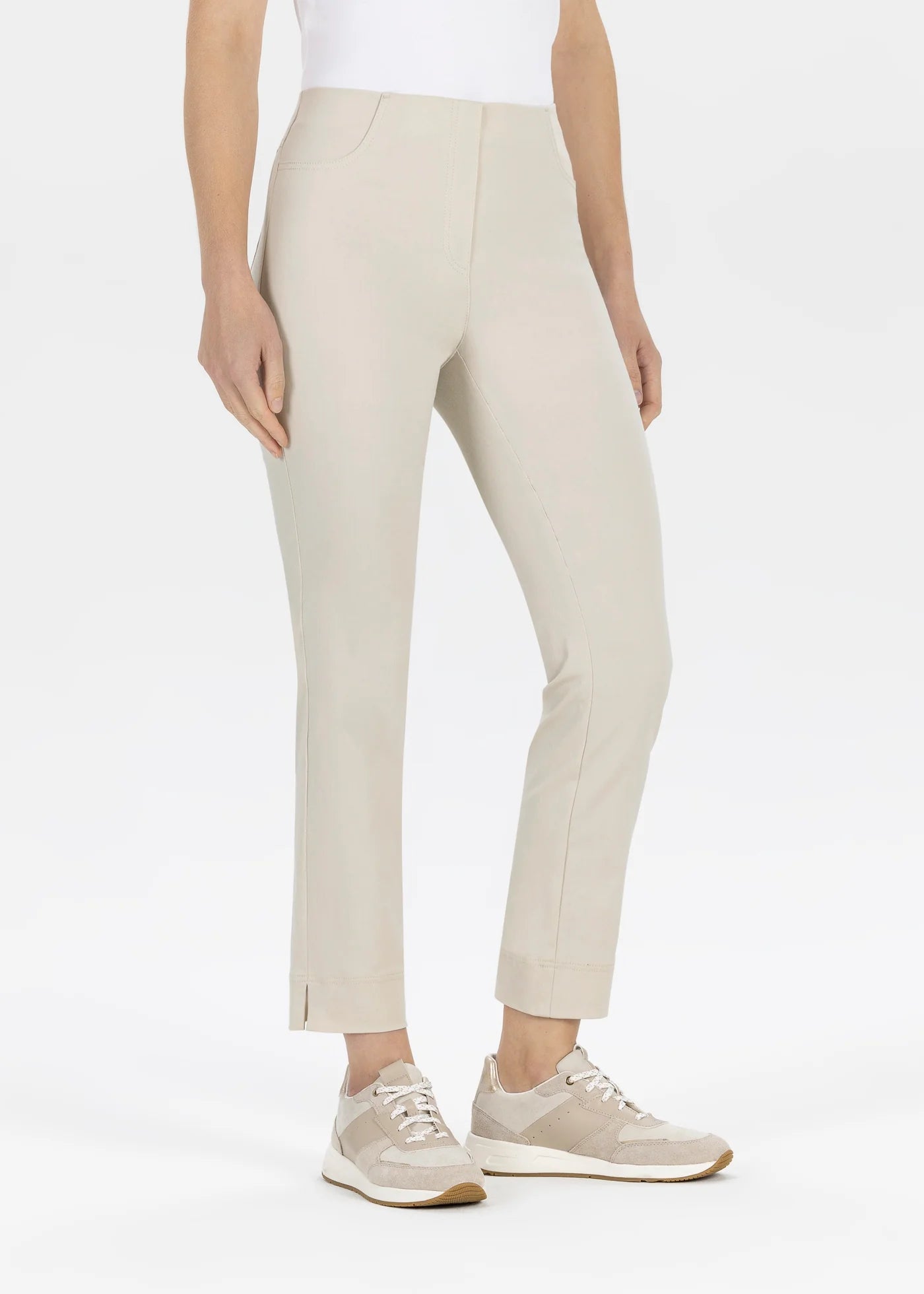 Stehmann Igor 7/8 Pull On Trousers In Stone