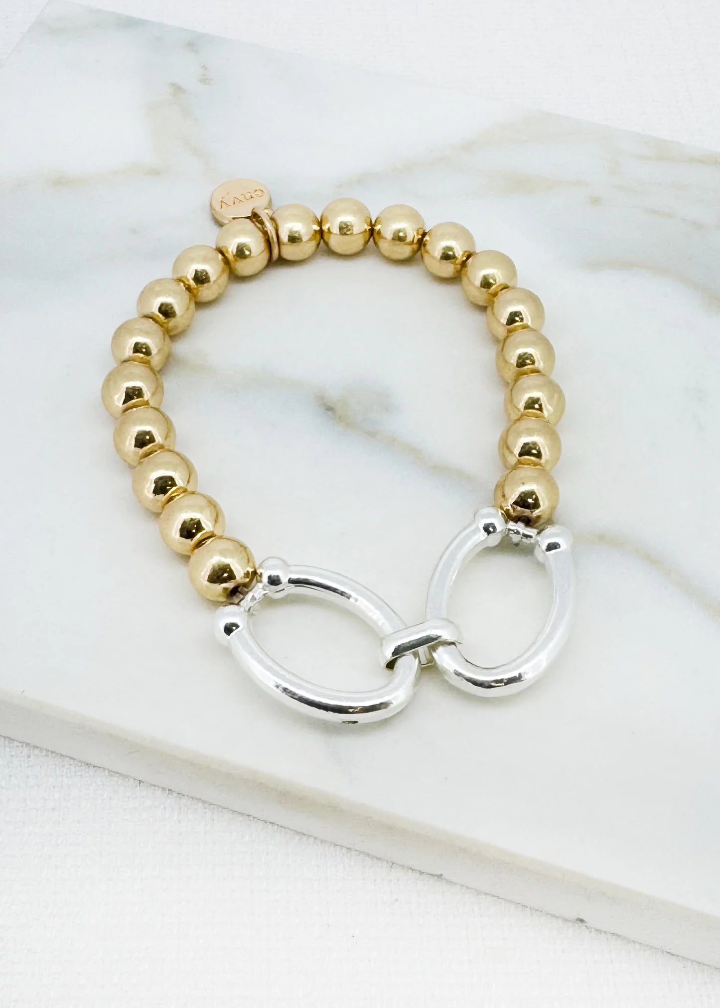 Envy Link Two Tone Bracelet in silver & gold