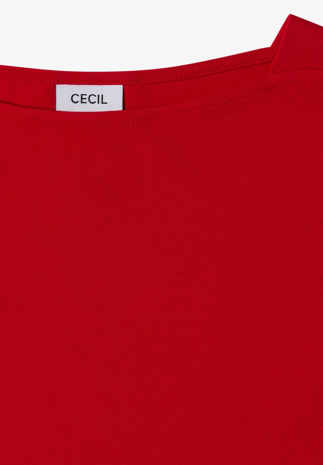 Basic boatneck top in flame red