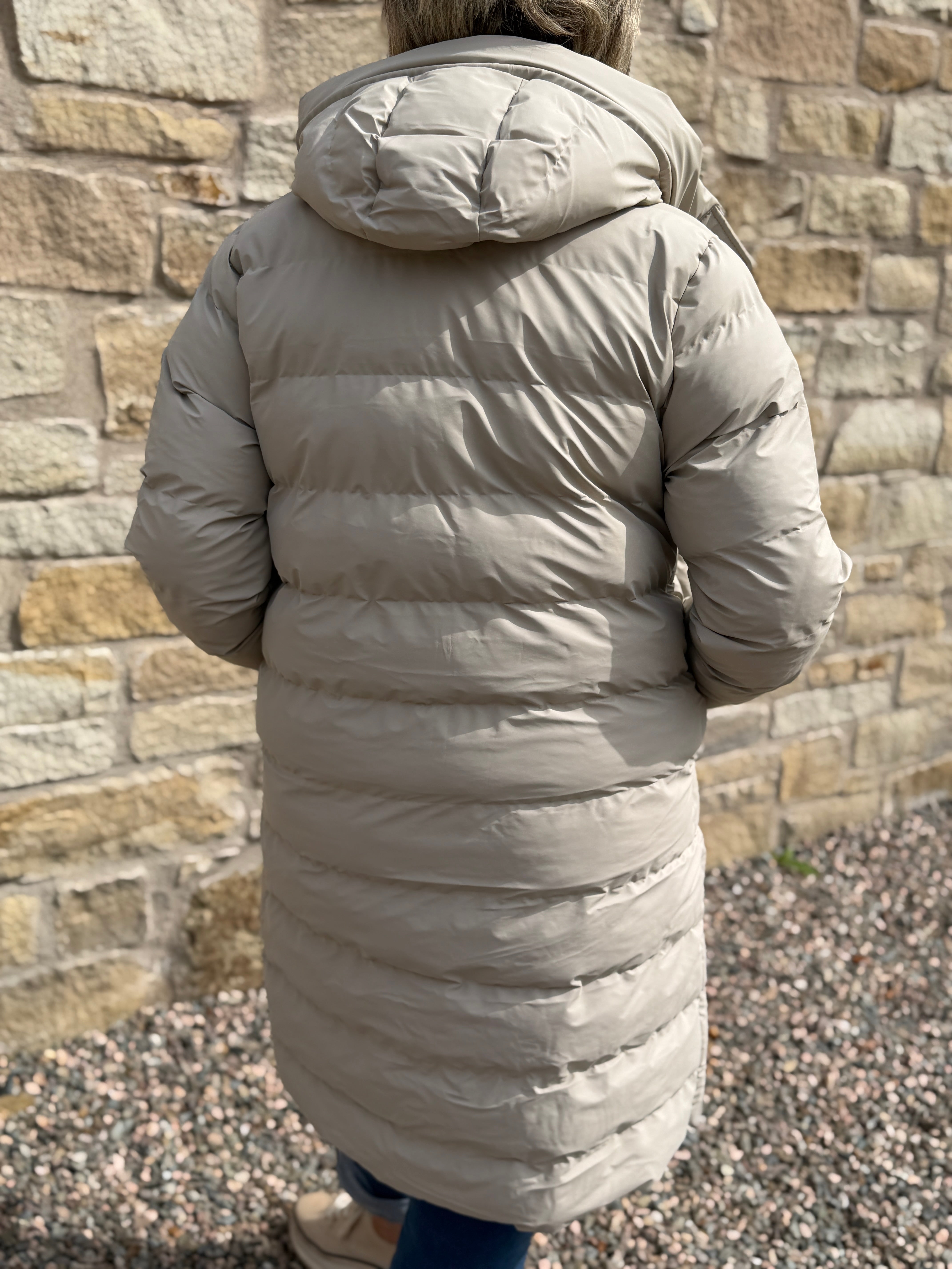 Glaze Puffa raincoat in Stone Grey