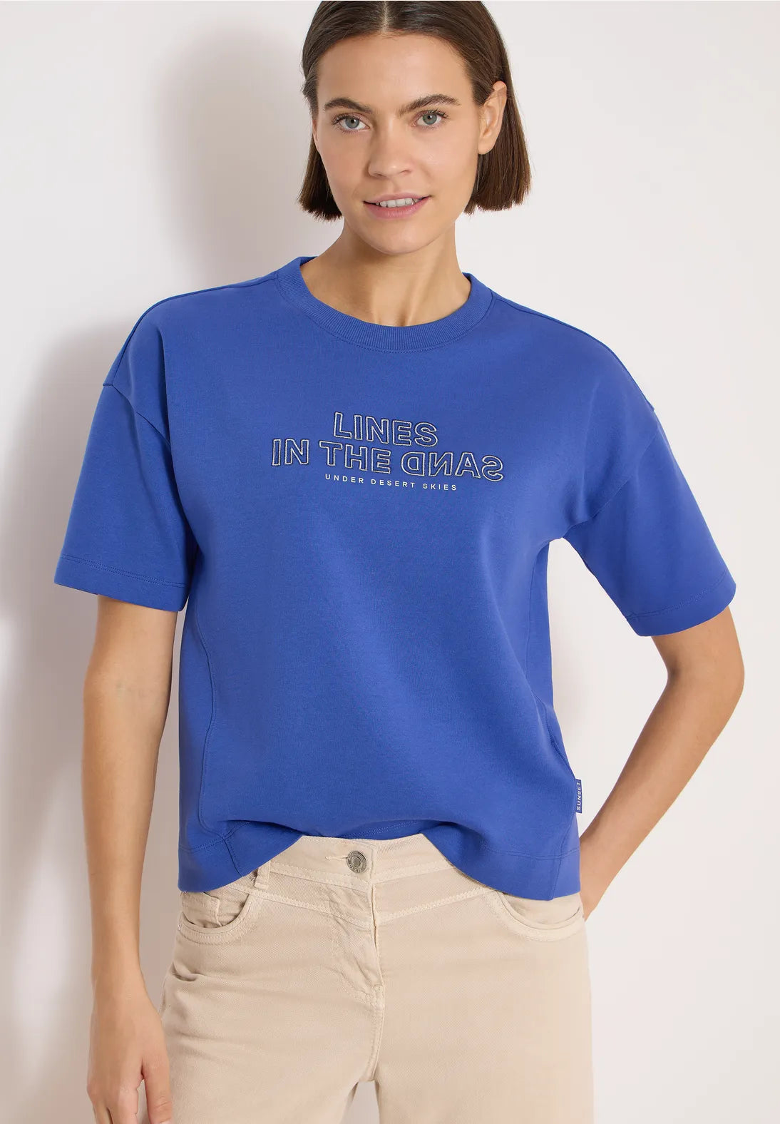 Cecil Sweatshirt With Embroidery In deep river blue