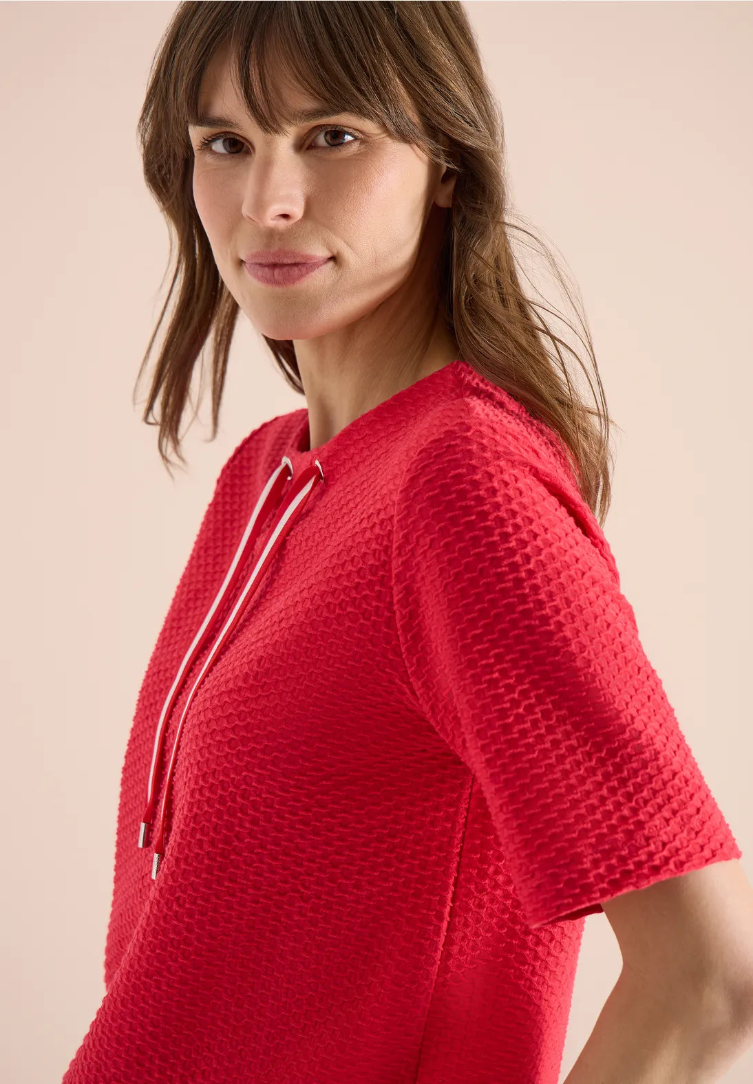 Cecil funnel sweatshirt In glazed apple red