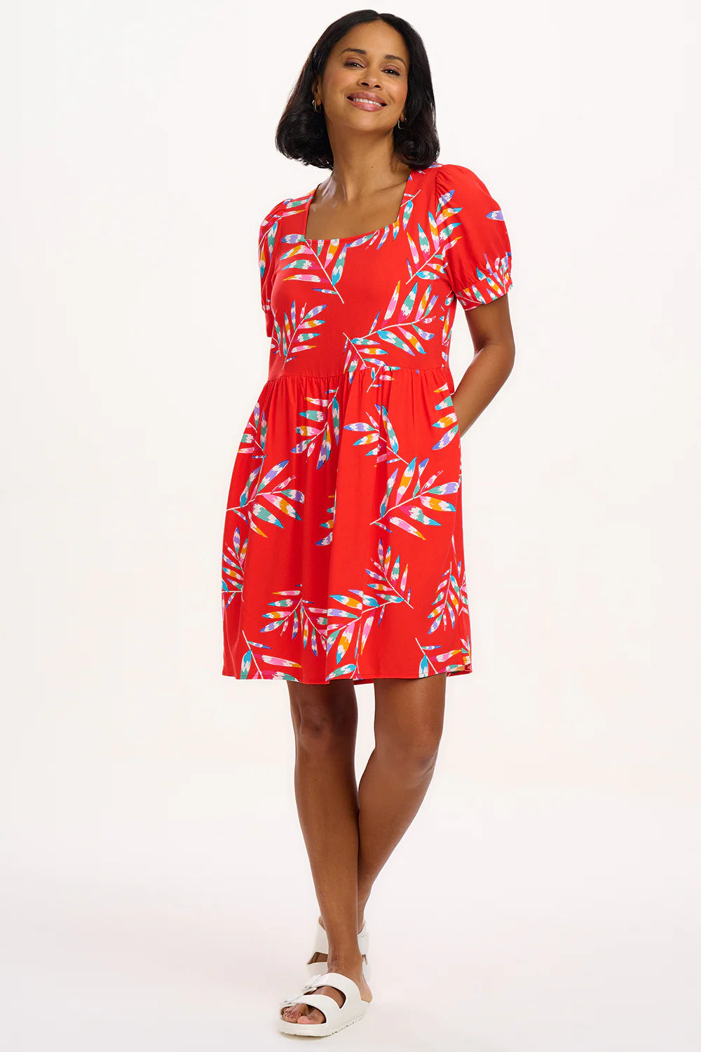 Sugarhill Brighton Shelia Mini Smock Dress In Red