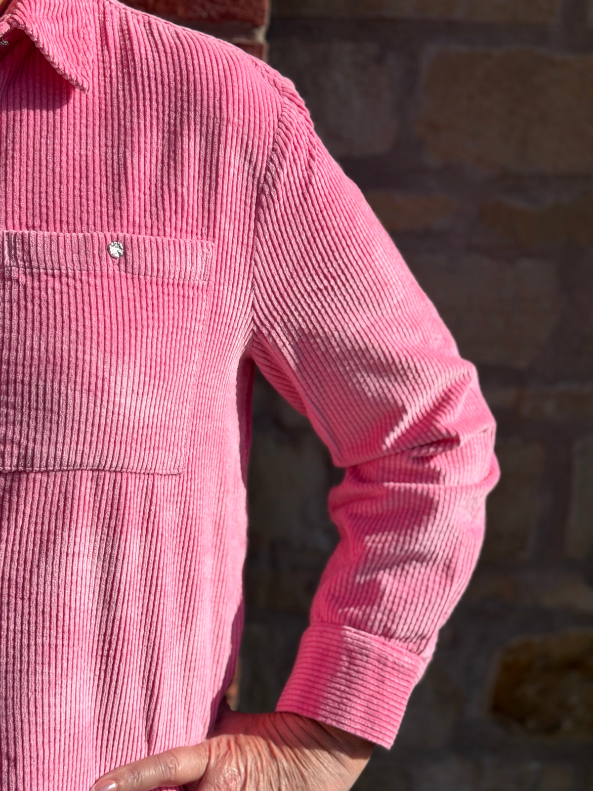 Courdroy shirt in warm blush