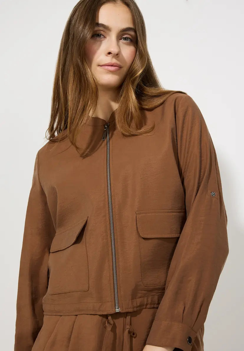 More & More Modal Jacket In Sweet Toffee