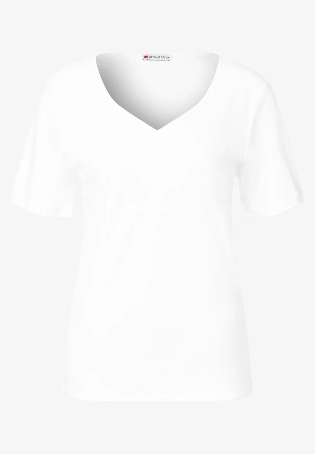 Street One Heart Neckline Top In Off white