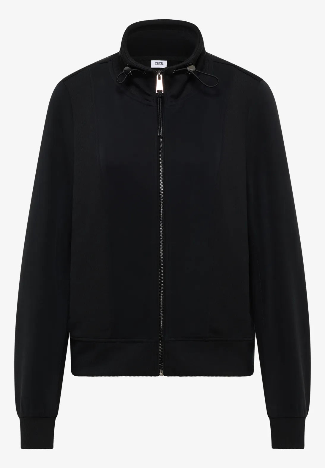 Cecil Sportive Sweat Jacket In Black