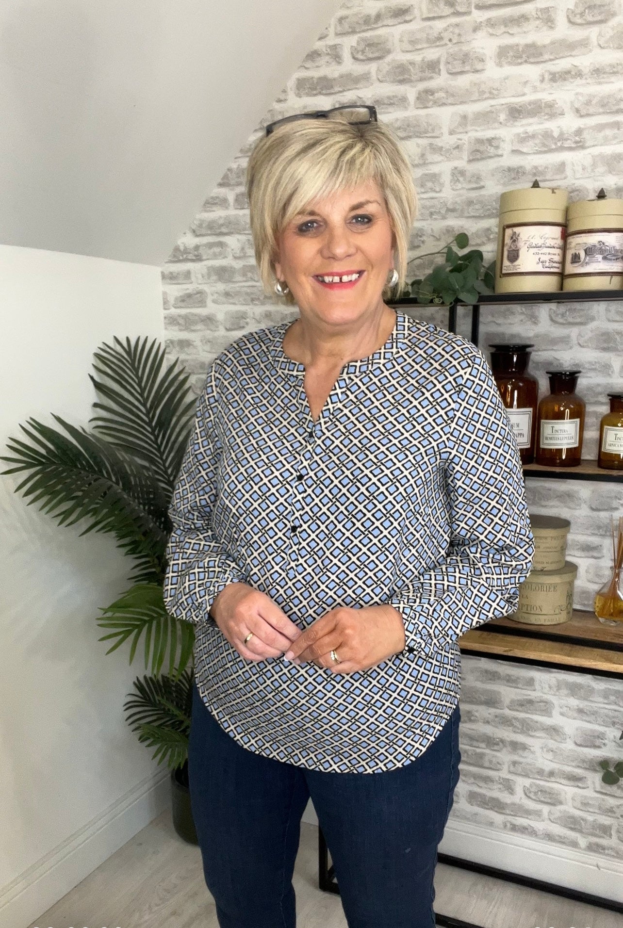 Soya Concept Pan Blouse In Air Blue