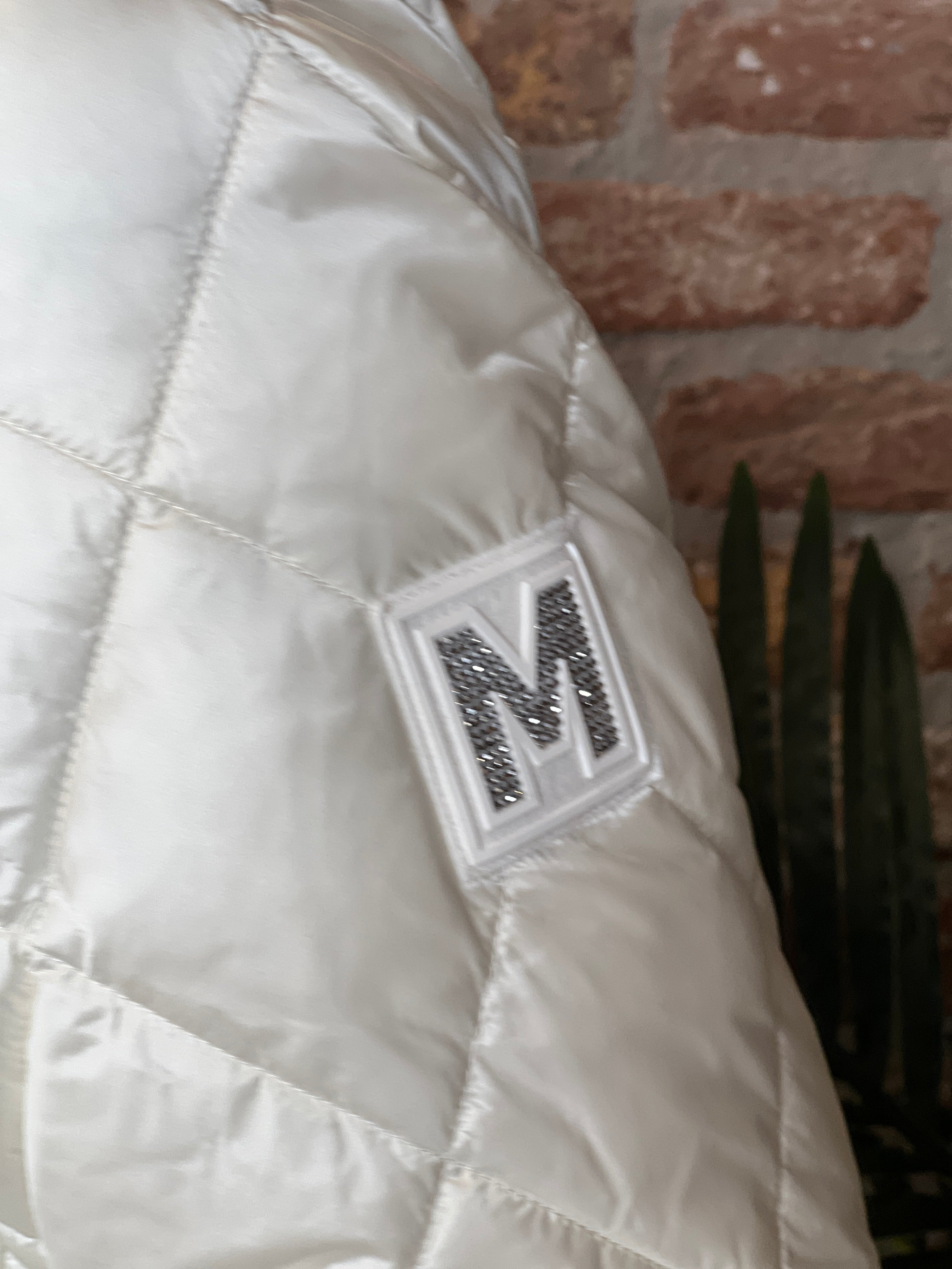 Monari Quilted Coat In Off White
