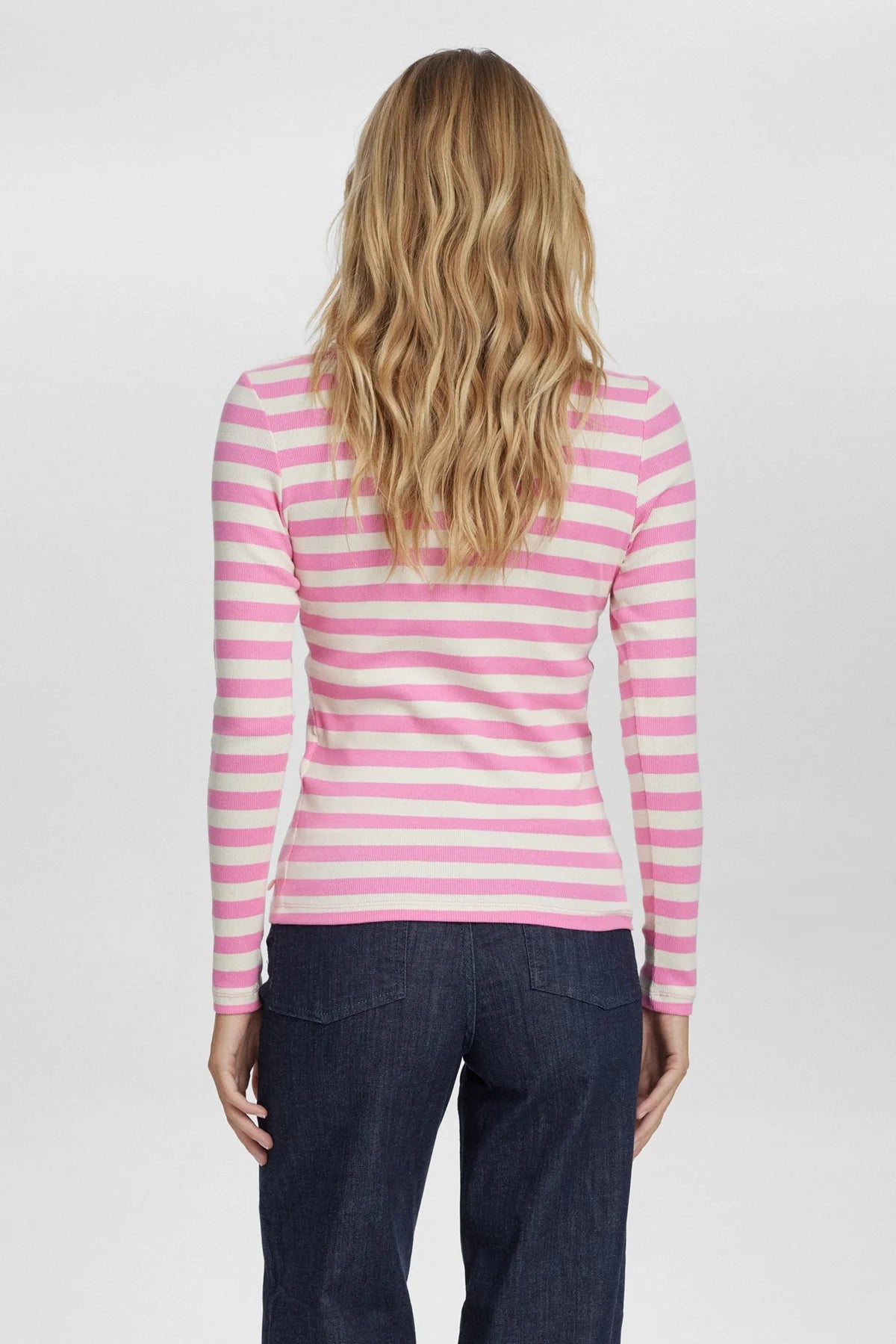 Nümph Numixie Striped Top In Pink Carnation