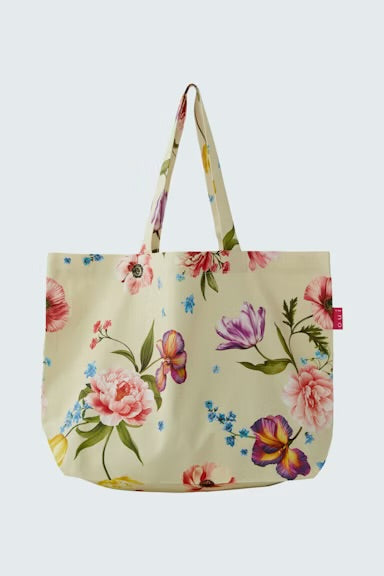 Oui Floral bag in white & red