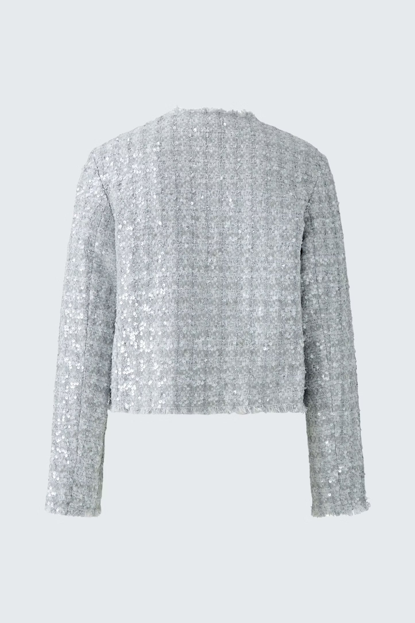 Oui French Style Jacket In Silver