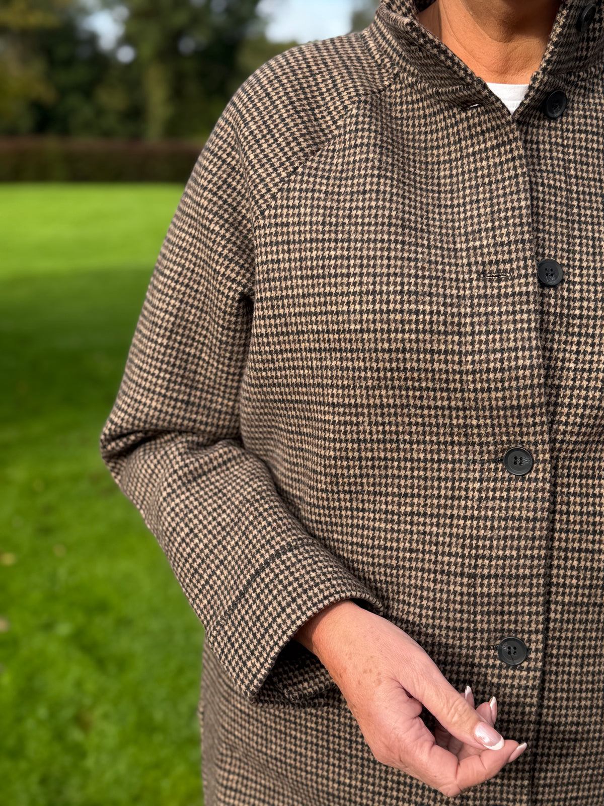Hasti houndstooth check jacket in multi