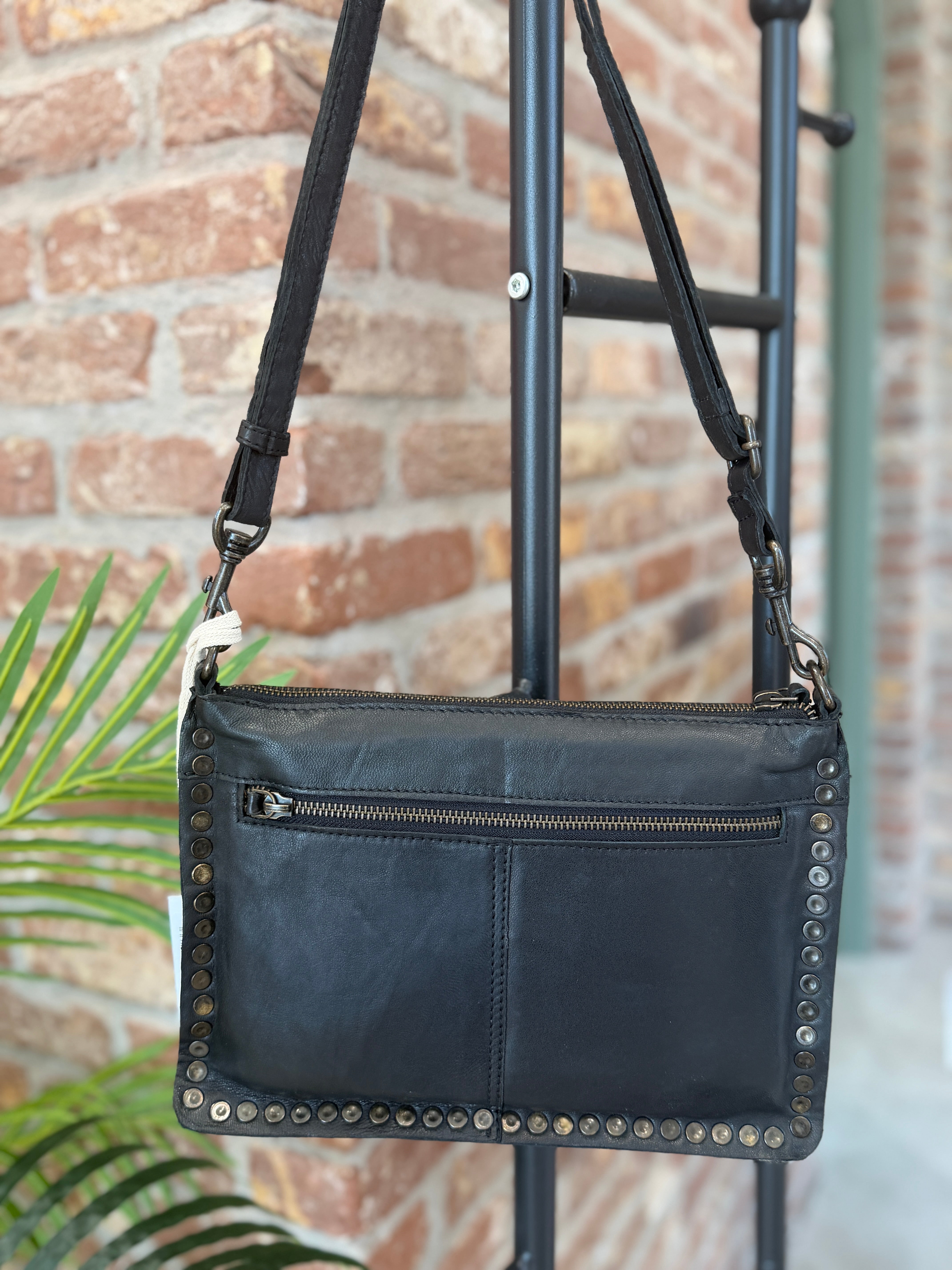 BIBA leather Portland Crossbody bag in black
