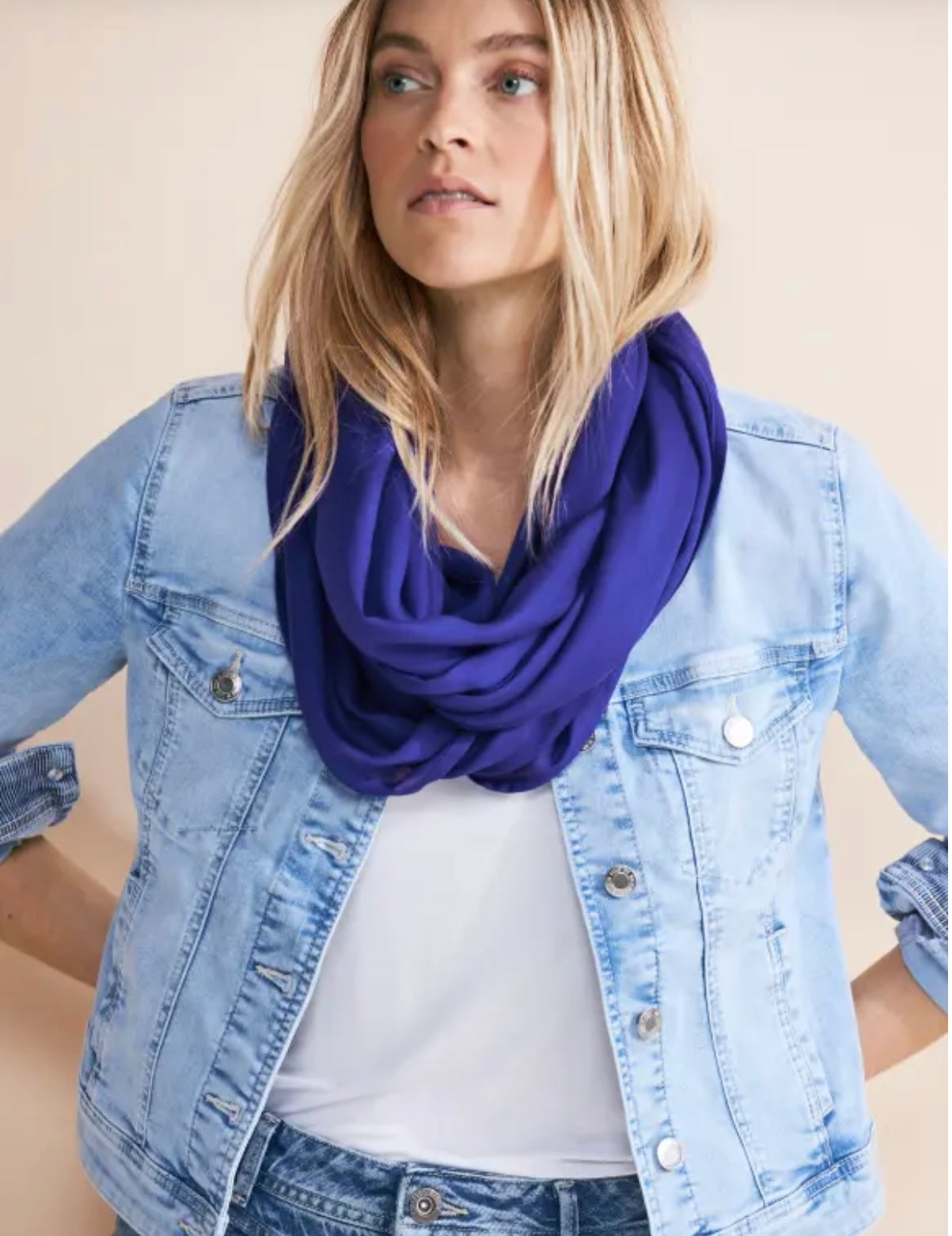 Street One Basic Snood In Intense Royal Blue