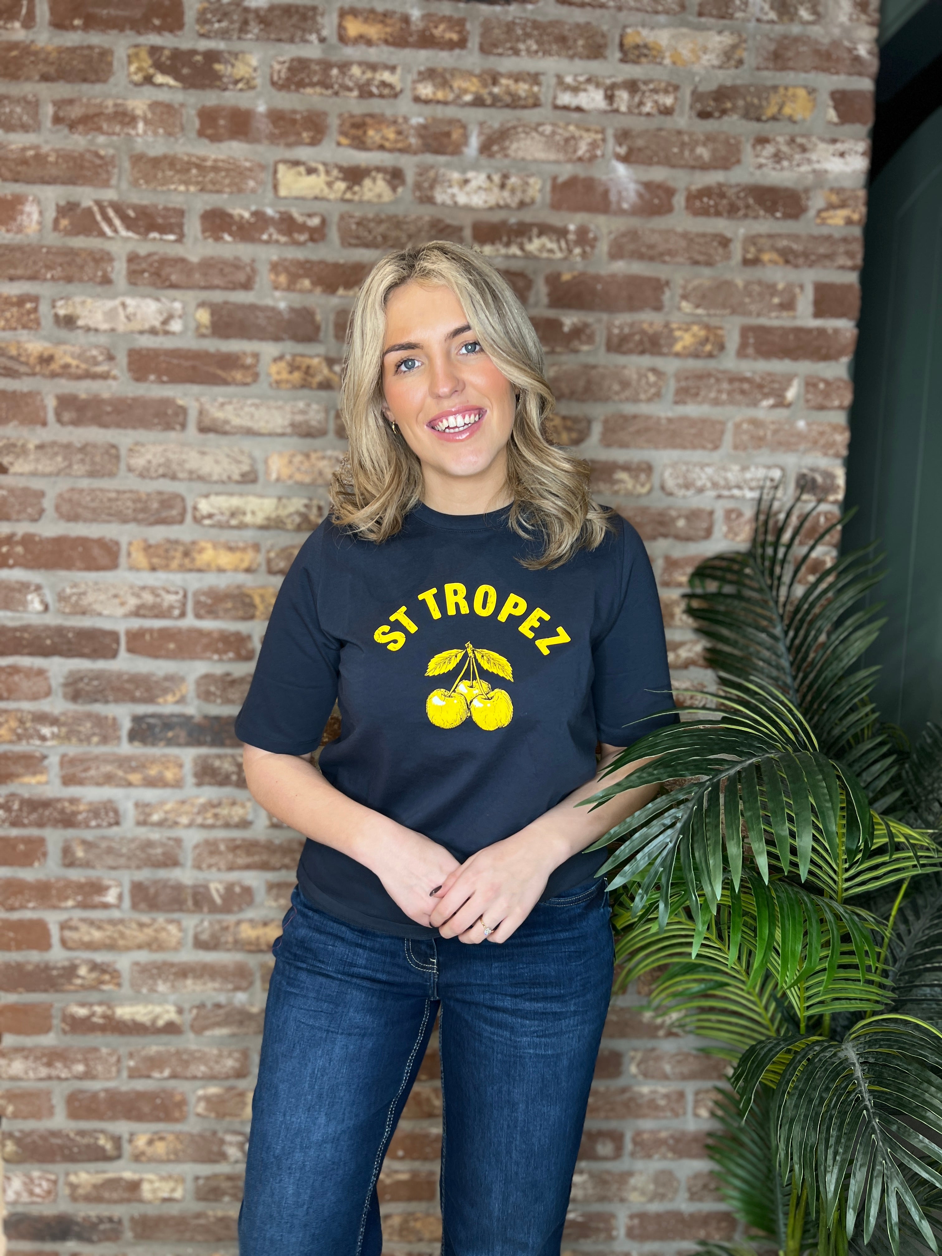 Saint Tropez Lemon T-shirt In night sky