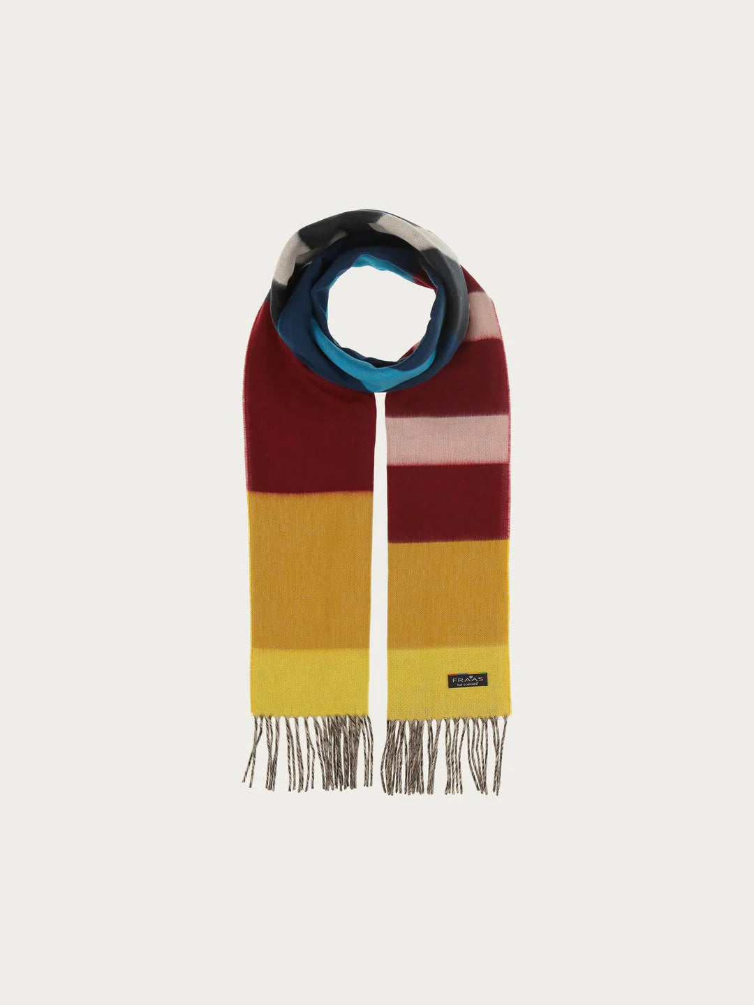 Cashmink Stripe design Scarf In French Blue