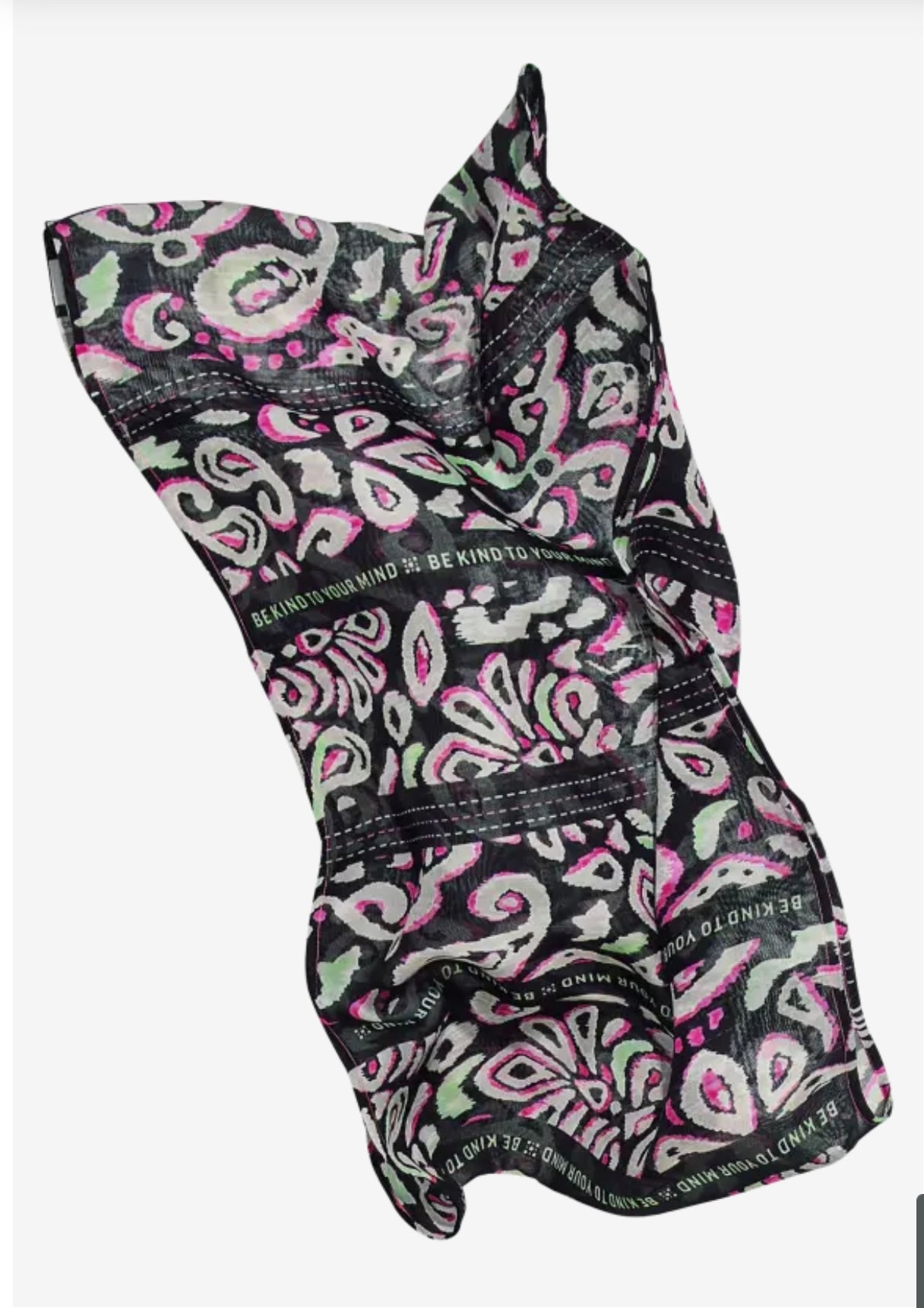 Cecil Printed Loop Snood In Black