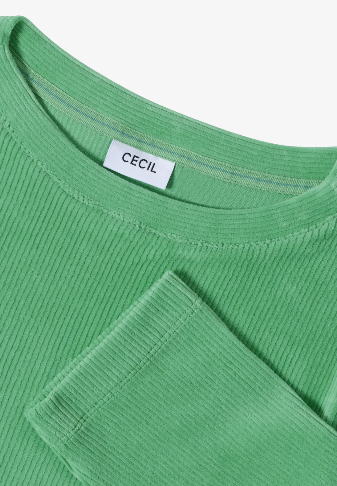 Cecil Cord Top In Fennel Green