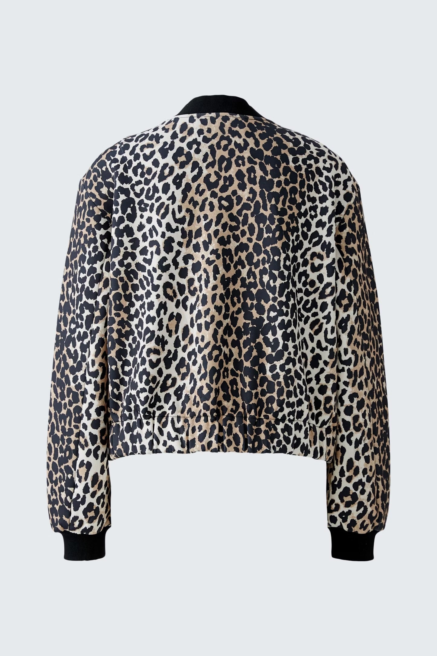 Oui Leo Print Jacket In Dark Camel & Black