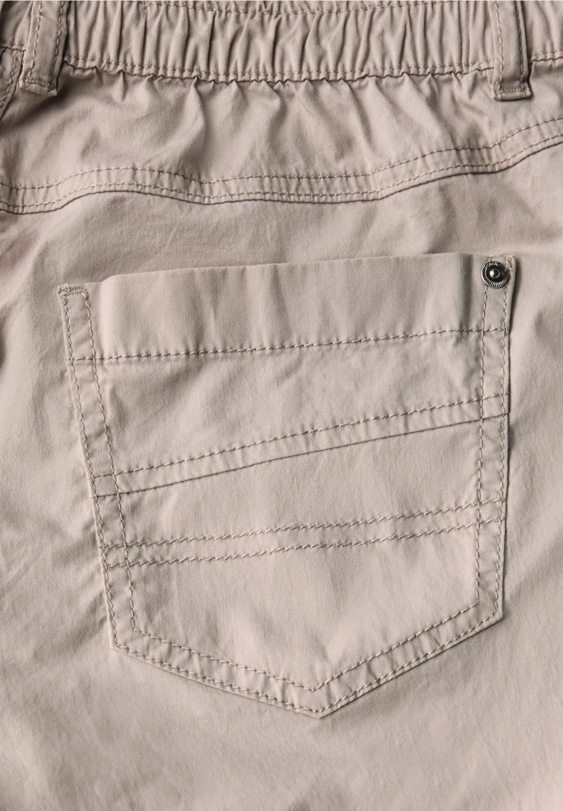 Cecil New York Cropped Trousers In Boulder Beige