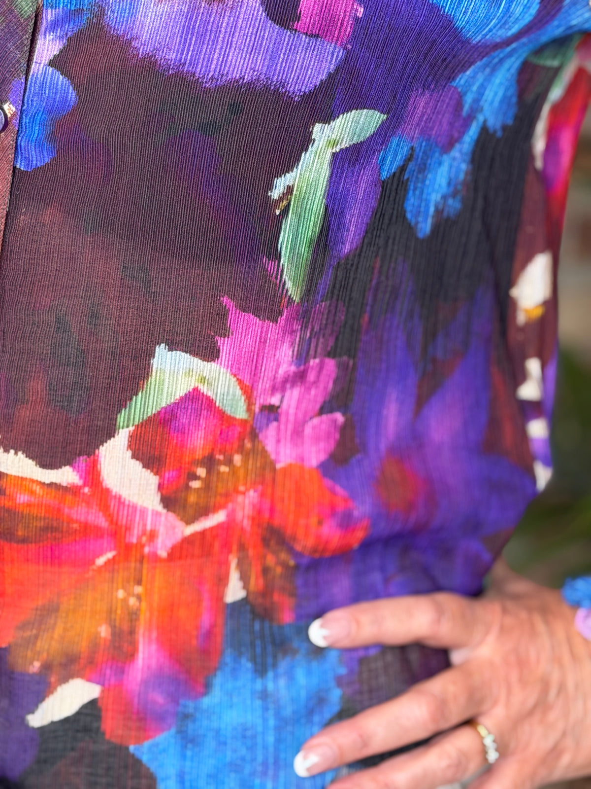 Patterned shirt in Purple multi
