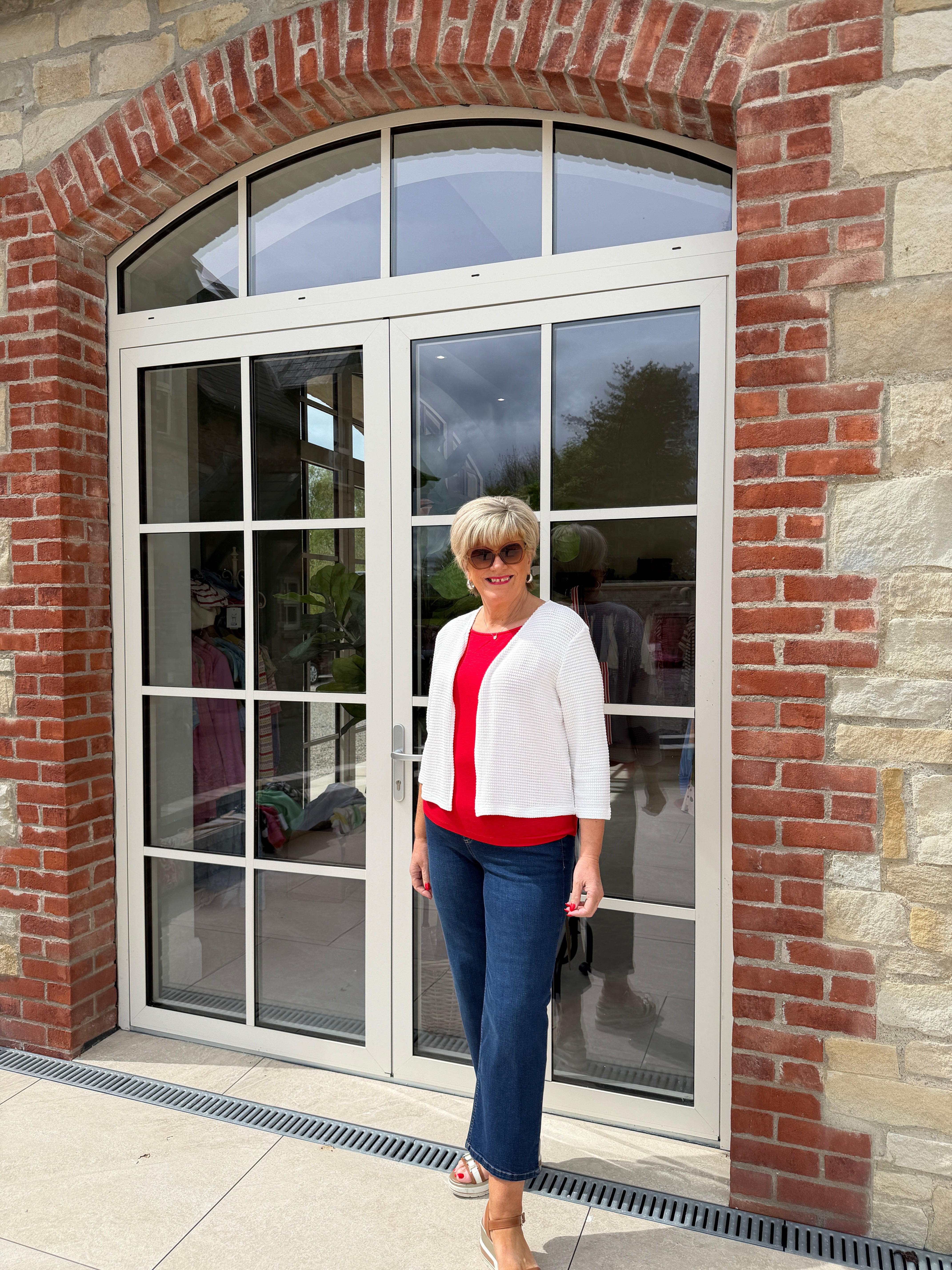 Cecil Open Knit Cardigan in Vanilla White