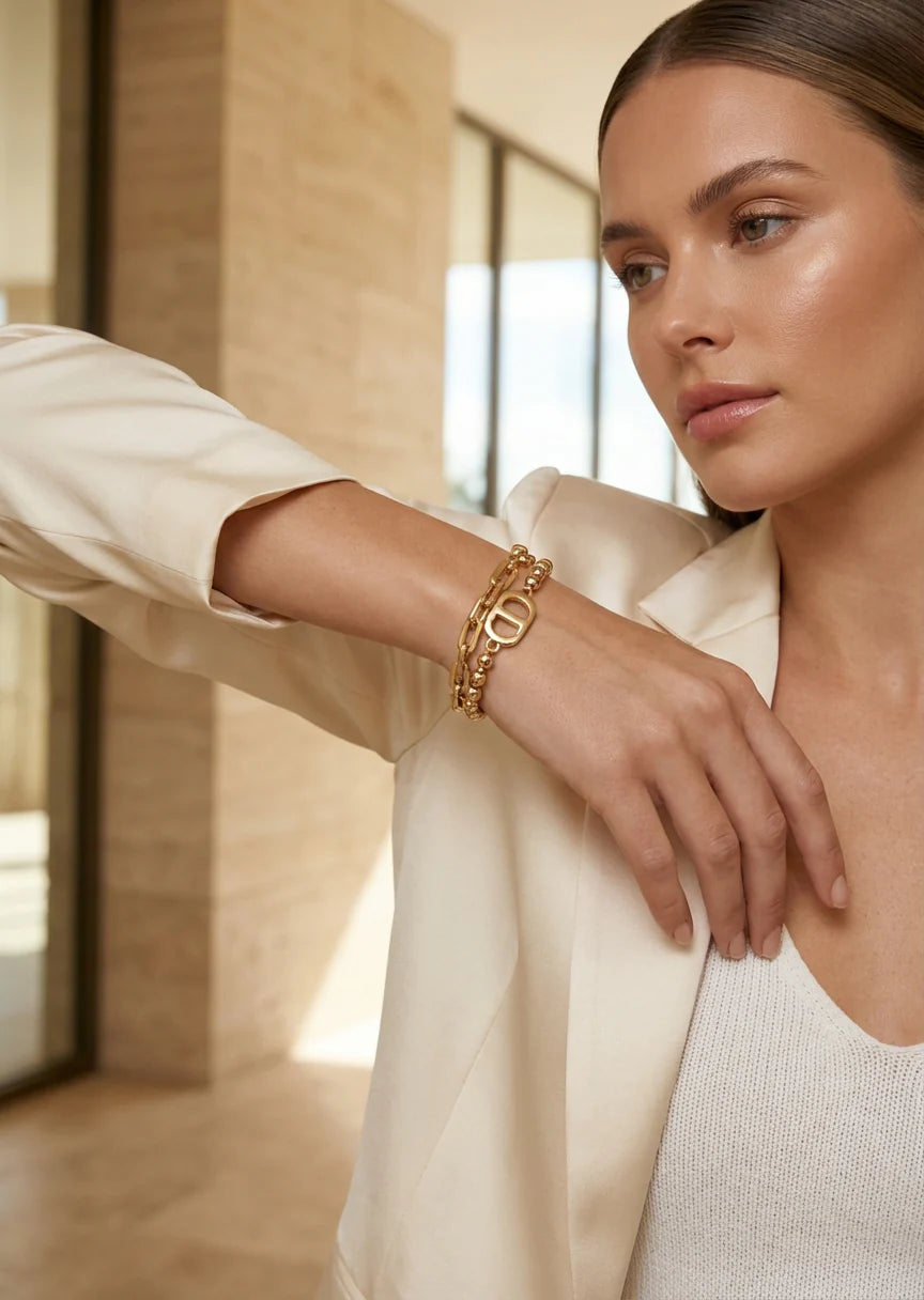 Envy Chain T-bar Bracelet in gold