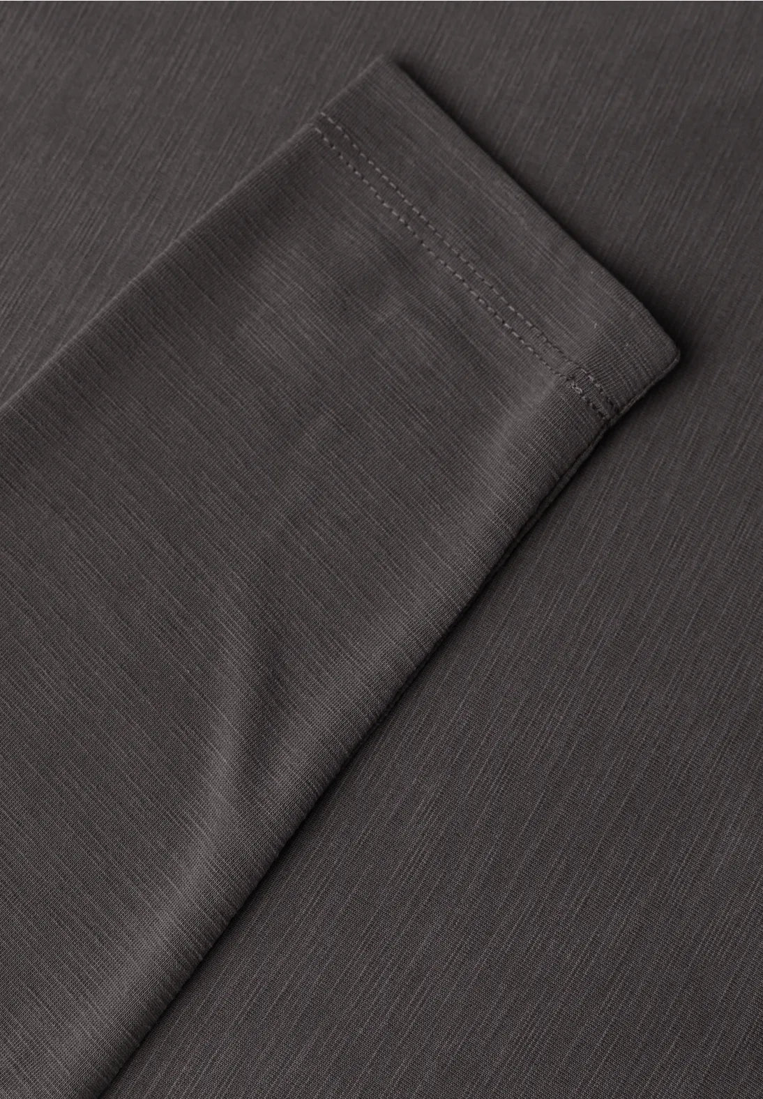 Silk waterfall top in black coffee