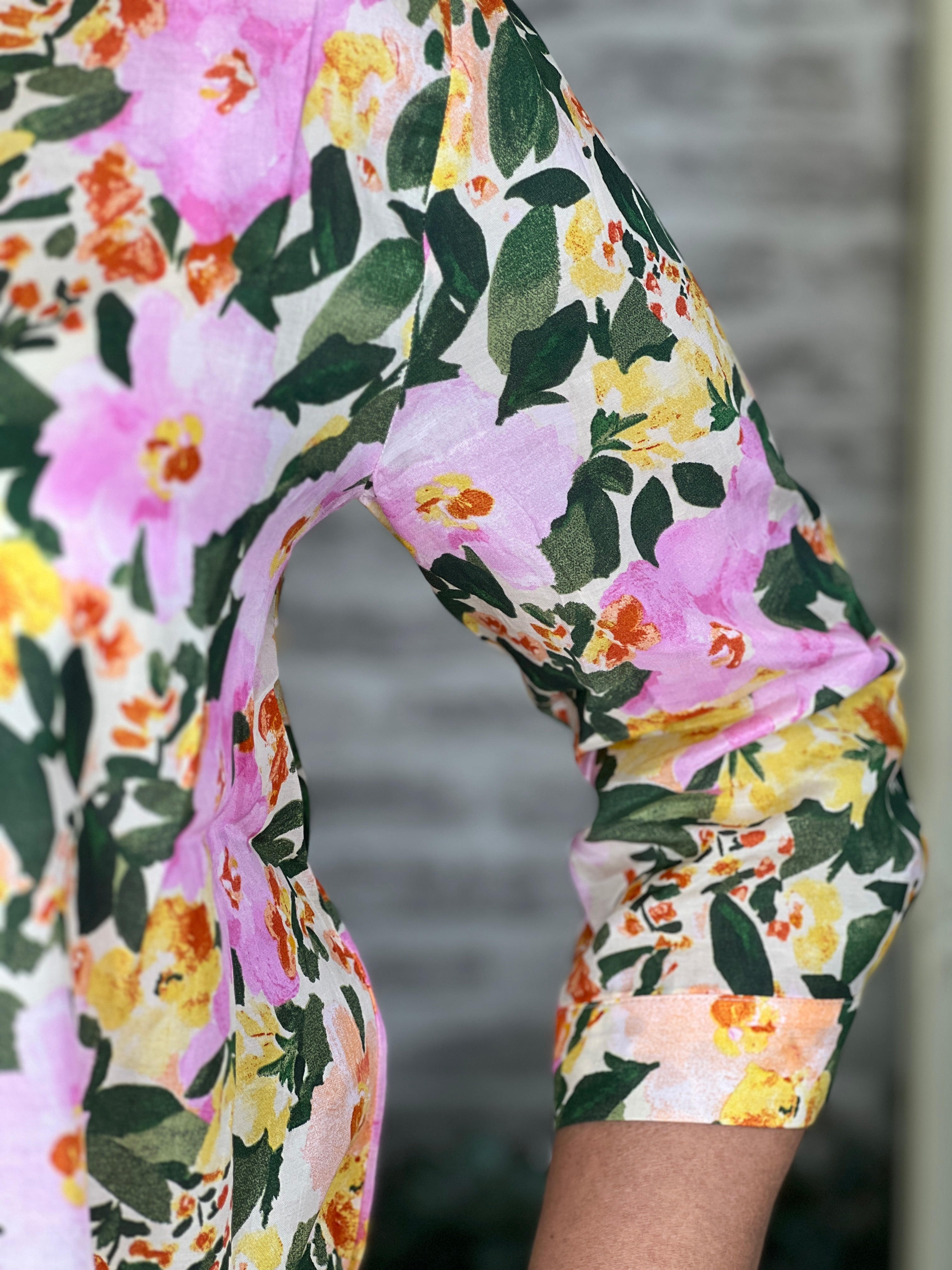More & More Floral Blouse In Pink Multi