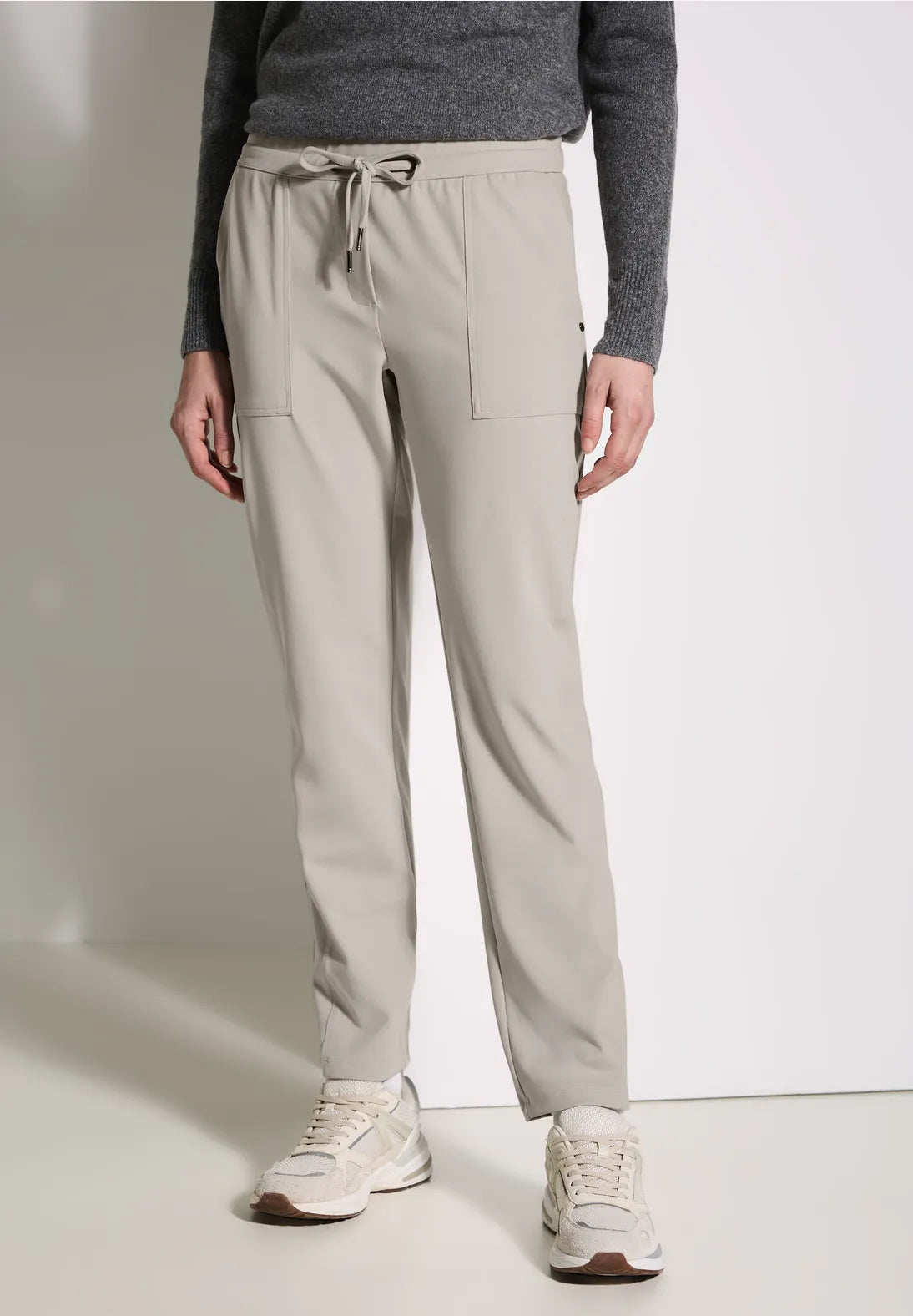 Cecil Tracey Trousers In Light Hazel Beige