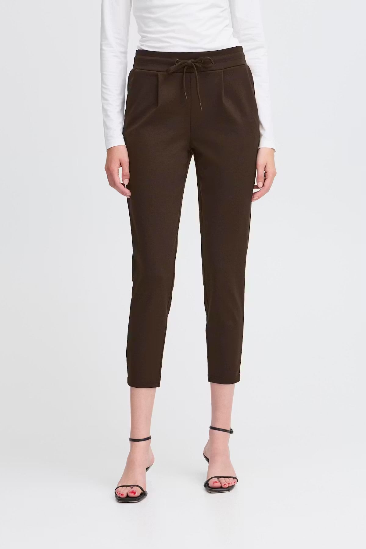 Ichi Ikate Tapered Trousers In chocolate Torte