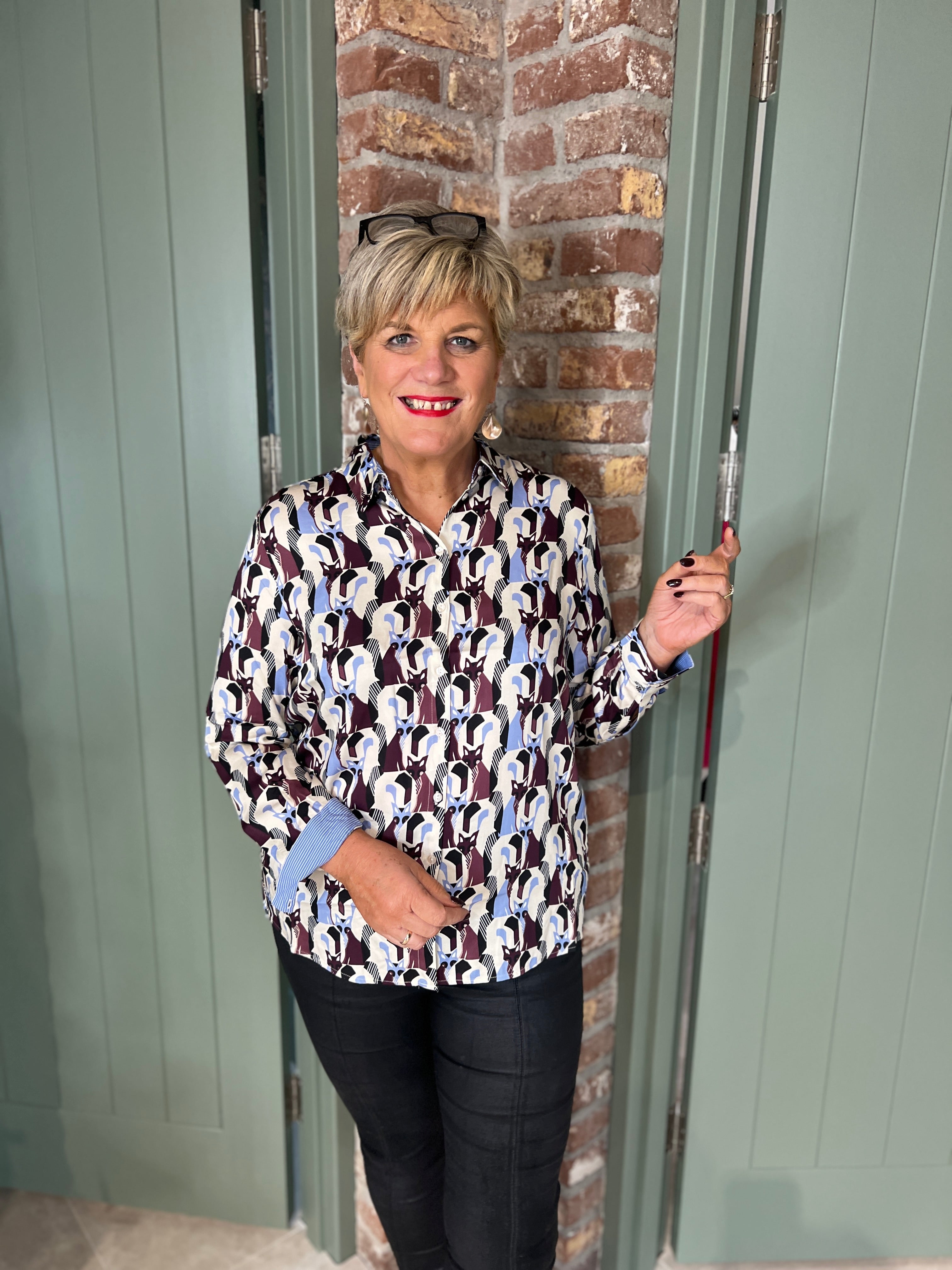 Milano Italy Patterned Shirt In Vino