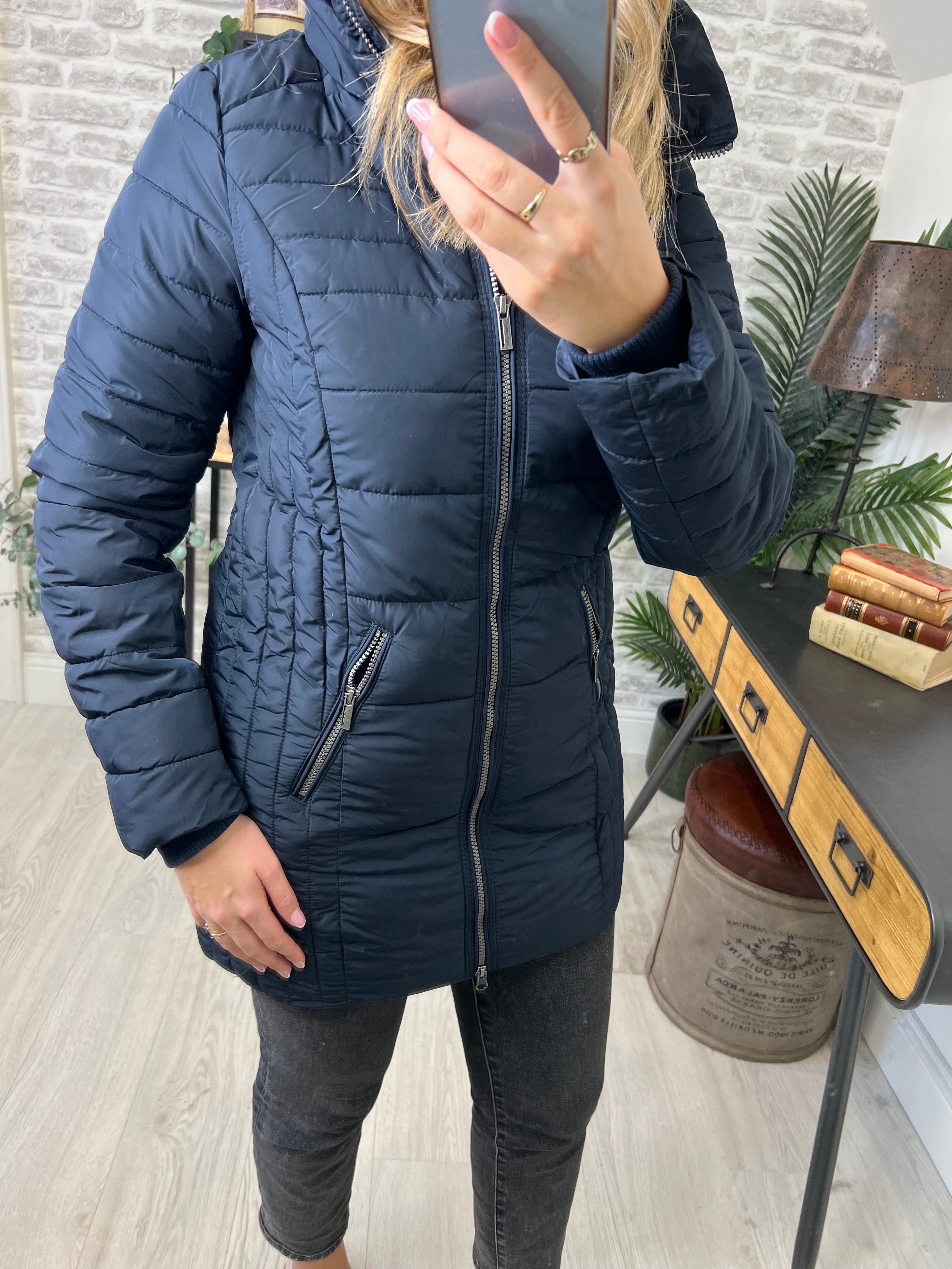 Soya Concept Nina Coat In Navy