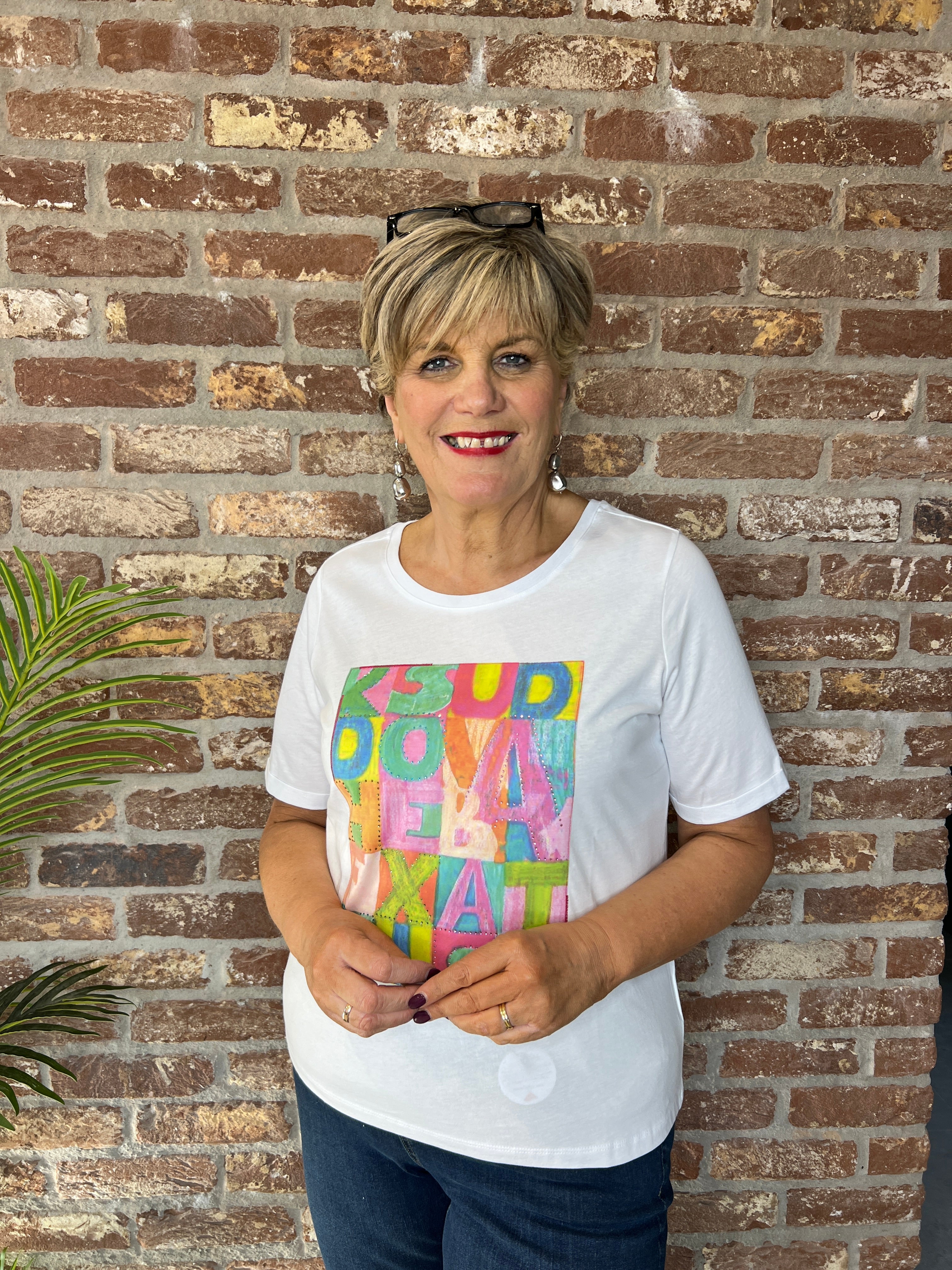 Milano Italy Print T-shirt In Off White