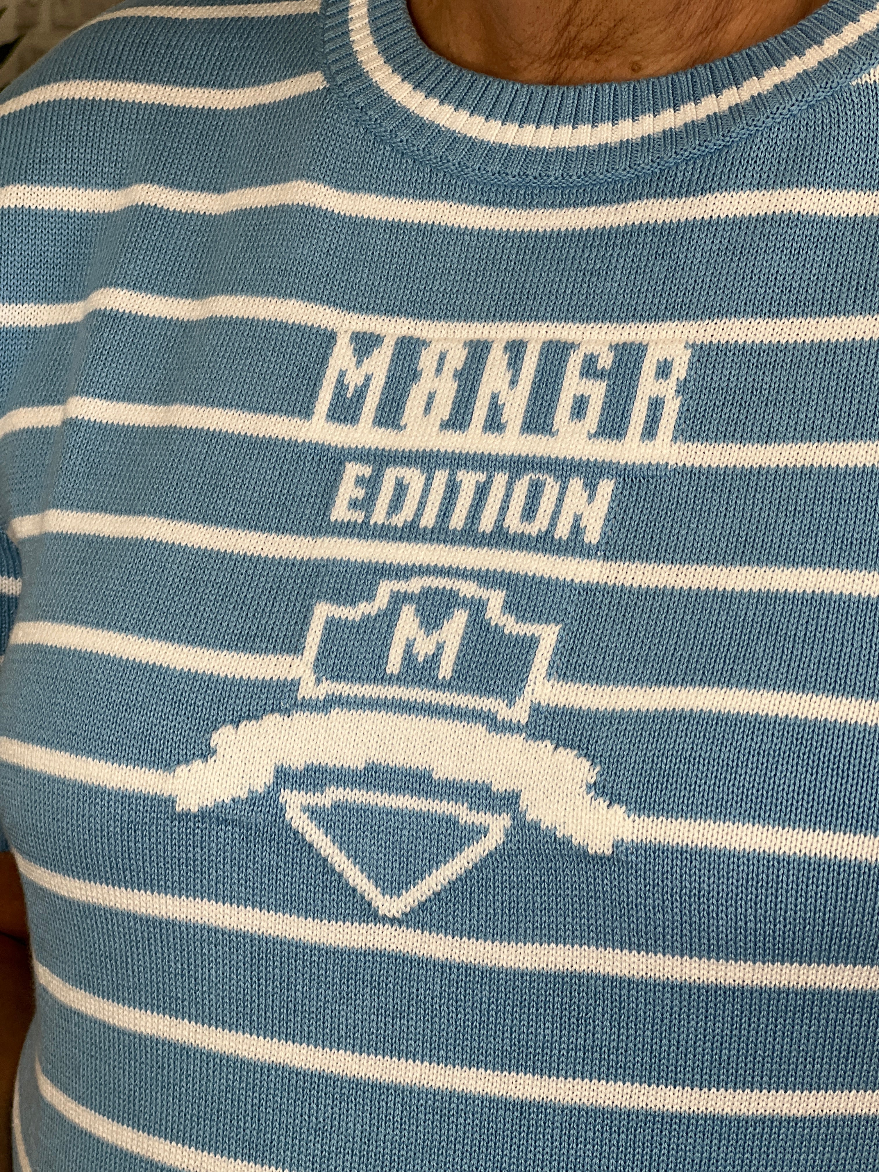 Monari striped Jumper In Spring Water