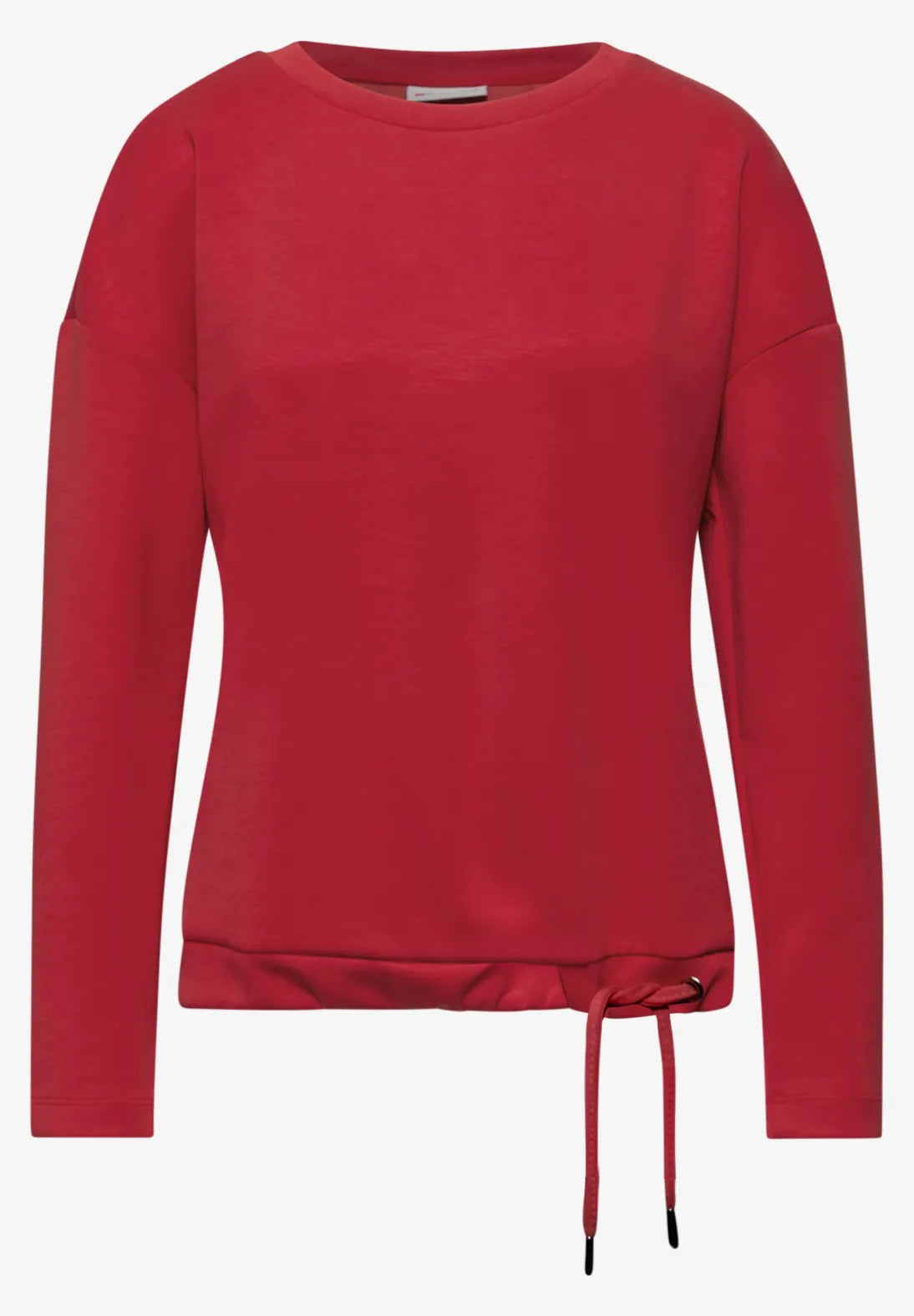 Street One Silk Look sweatshirt In Racing Red